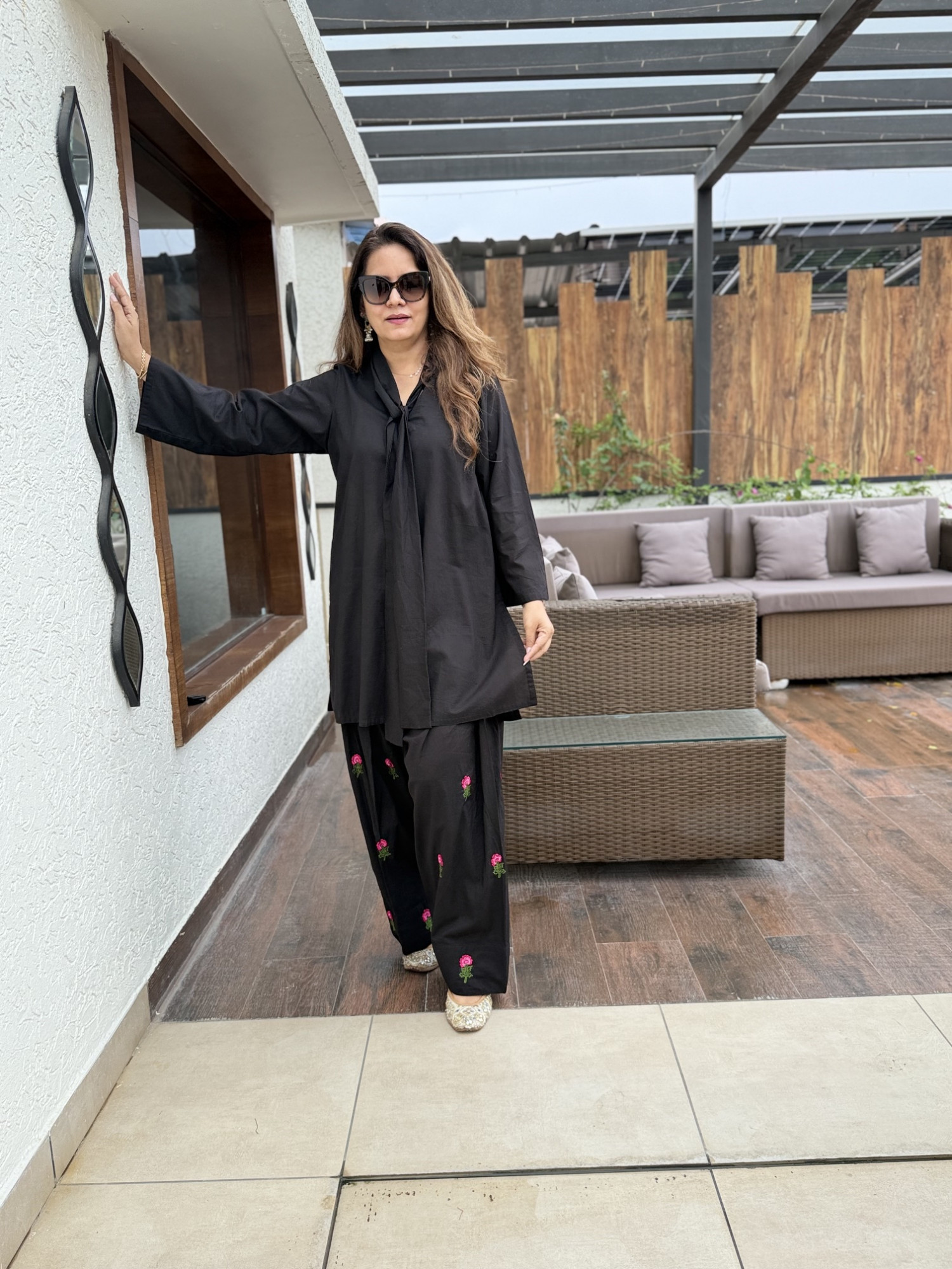 Imperial Black Cotton Co-ord Set
