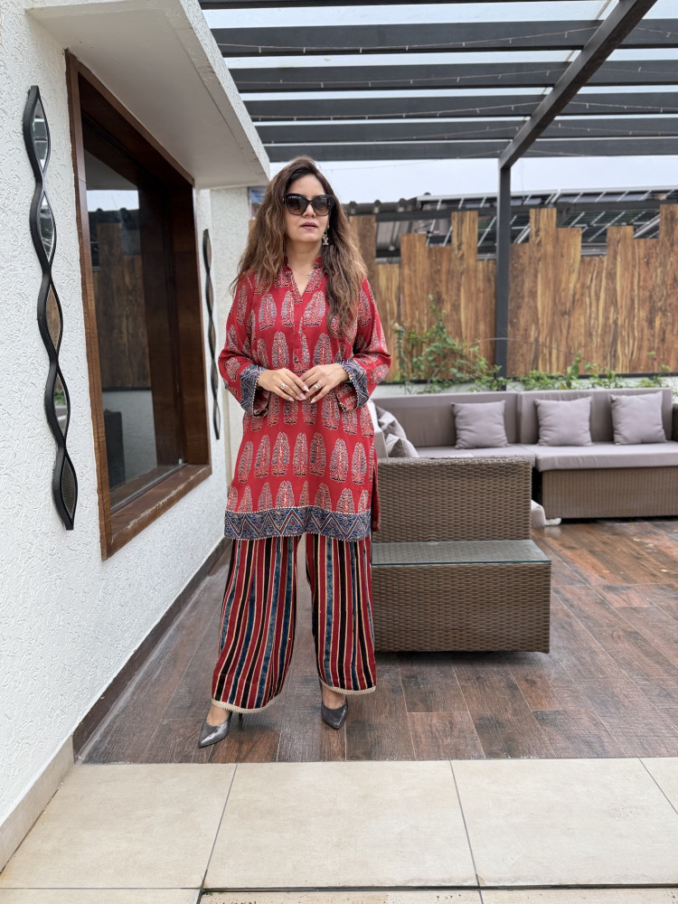 Image of Alaya Modal Silk Suit