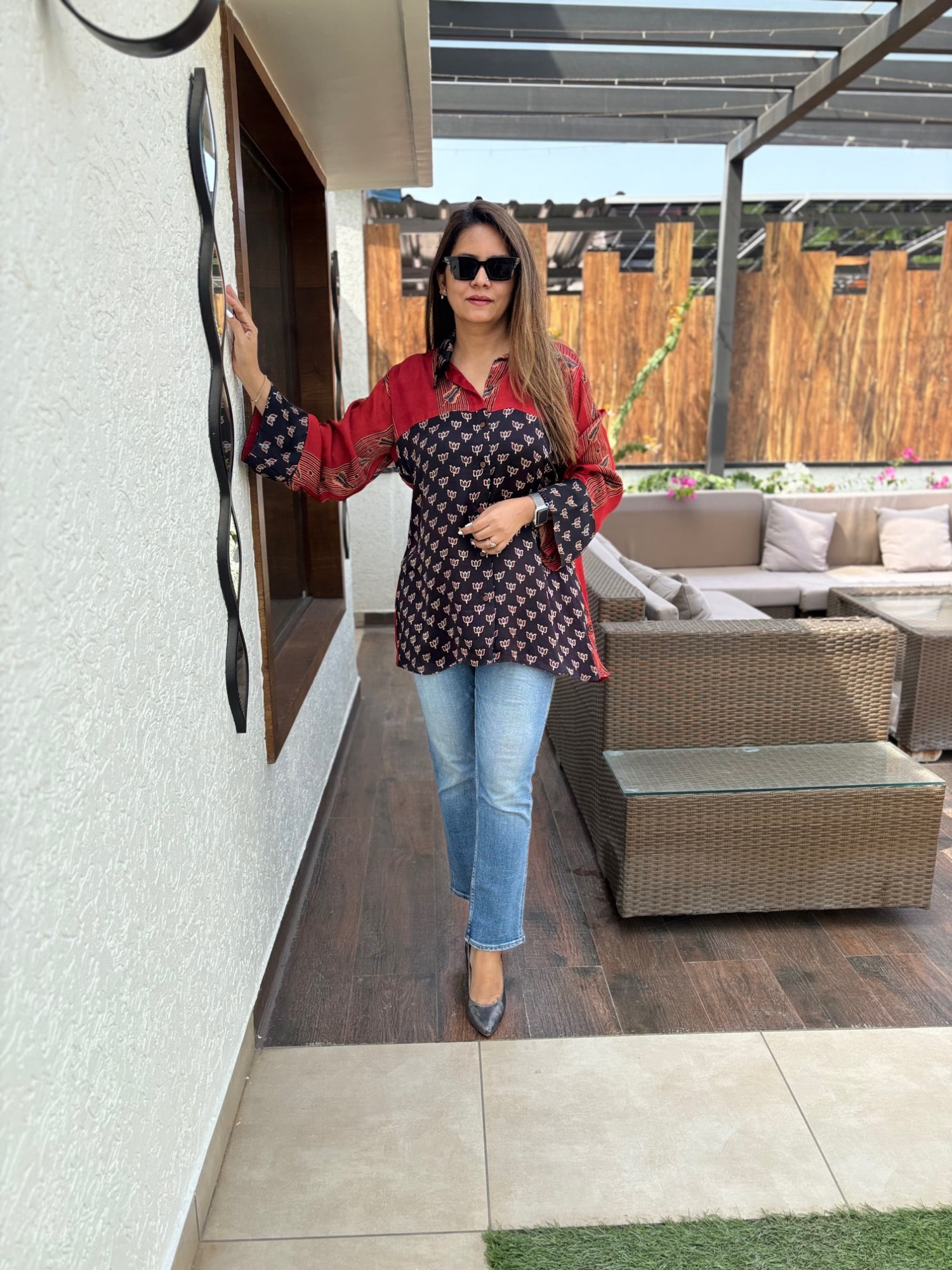 Modal Patchwork Shirt
