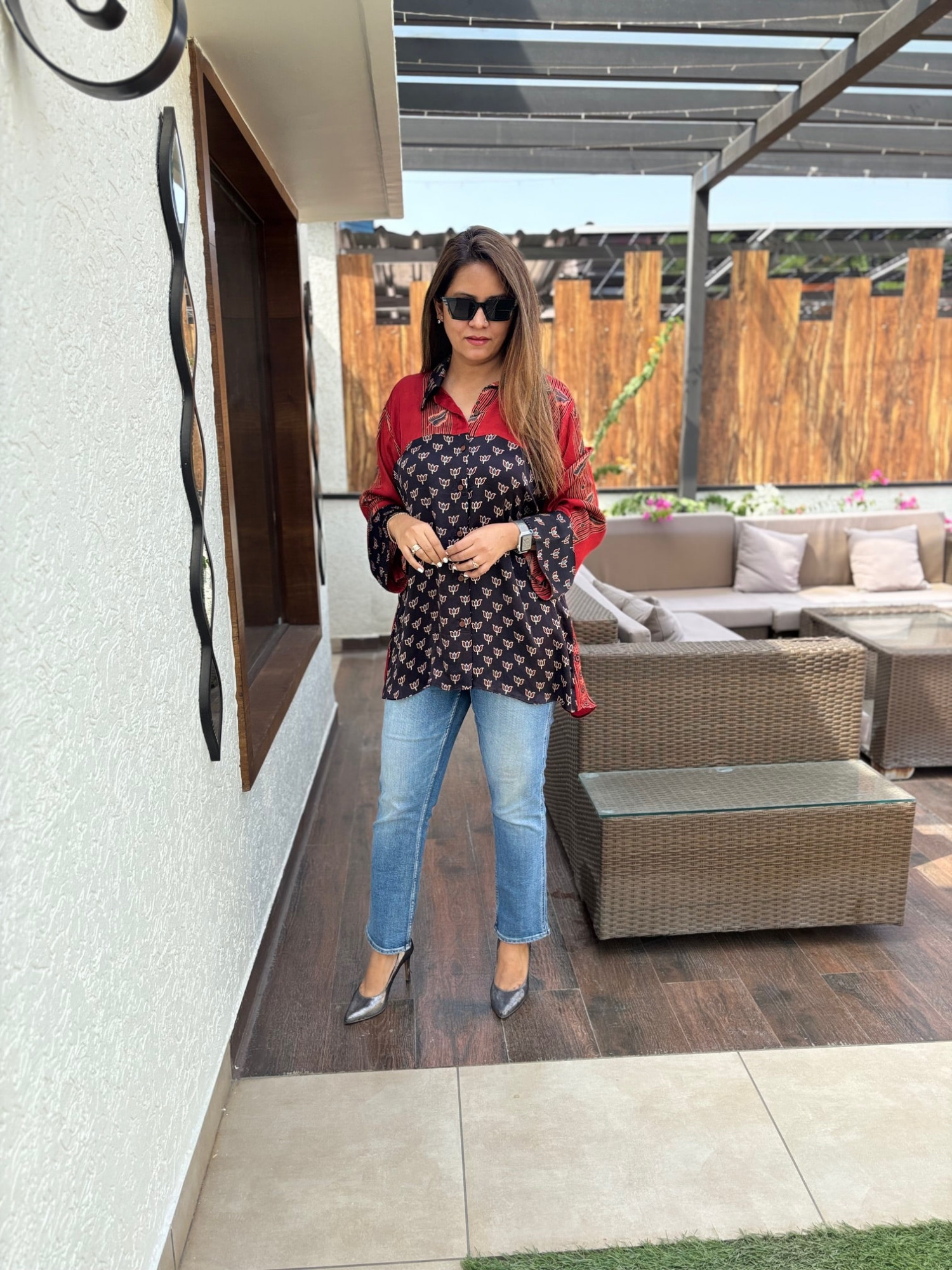 Modal Patchwork Shirt