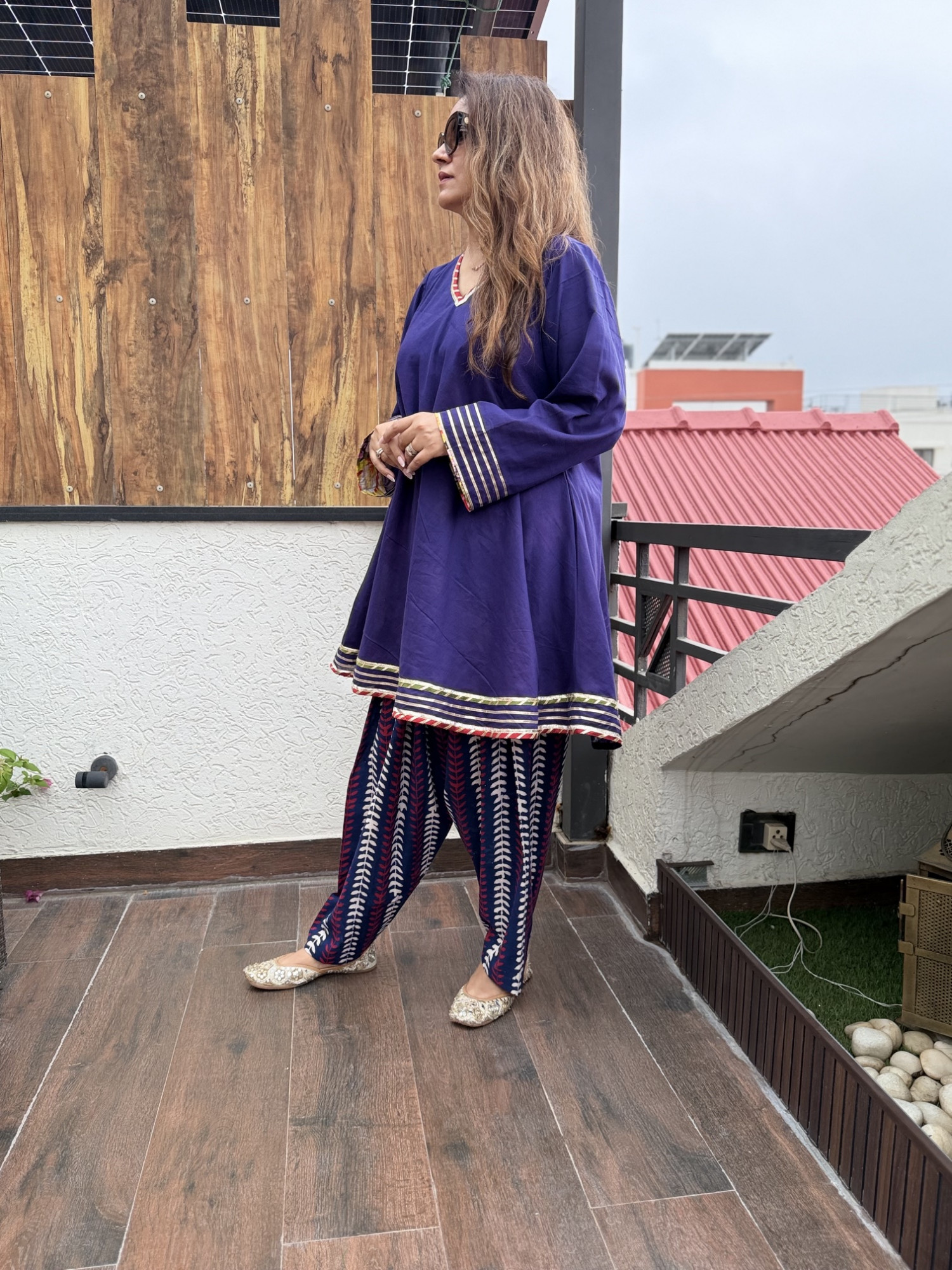 Indigo Elegence Cotton Suit