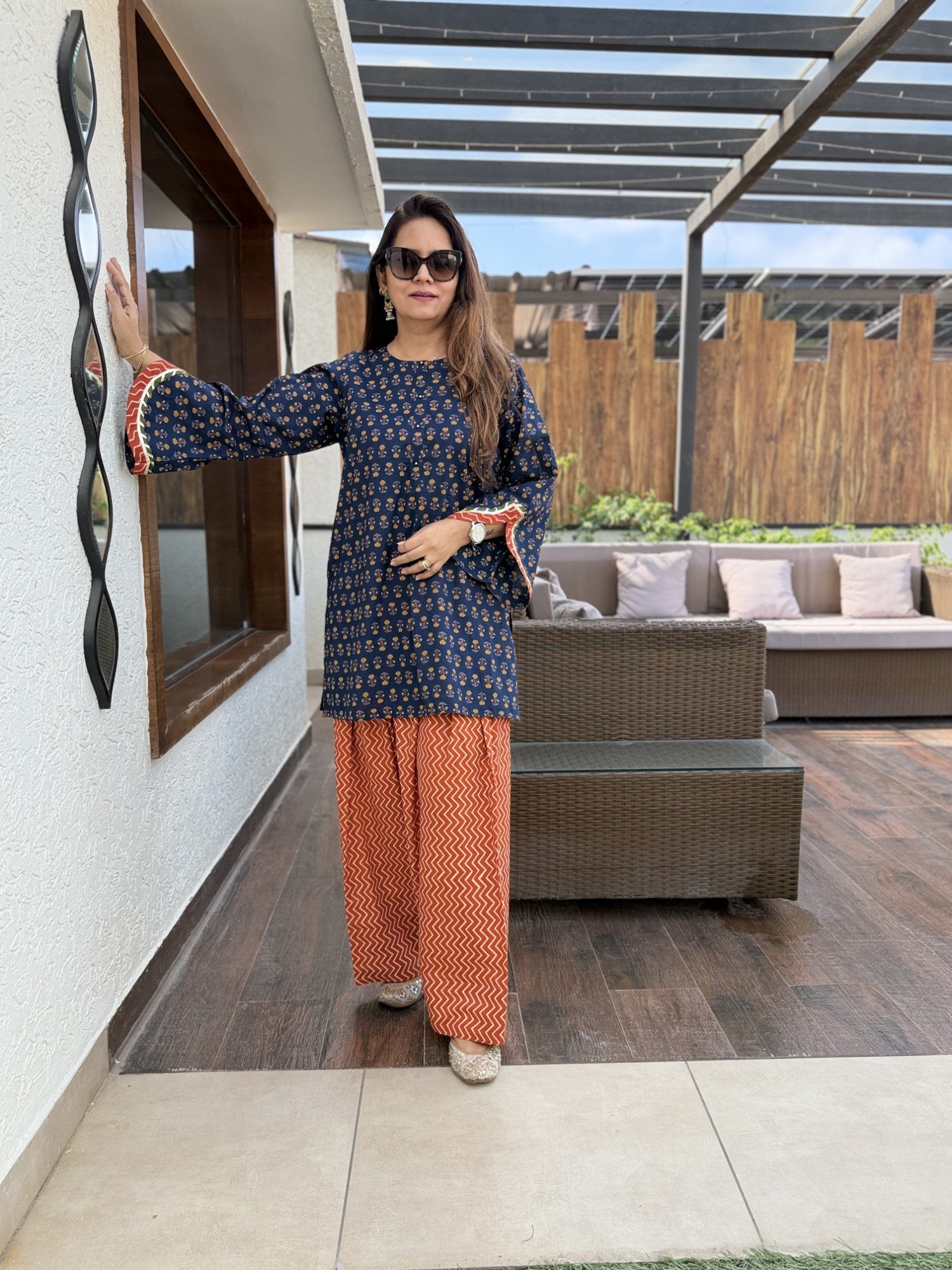 Citrus Bloom Cotton Suit