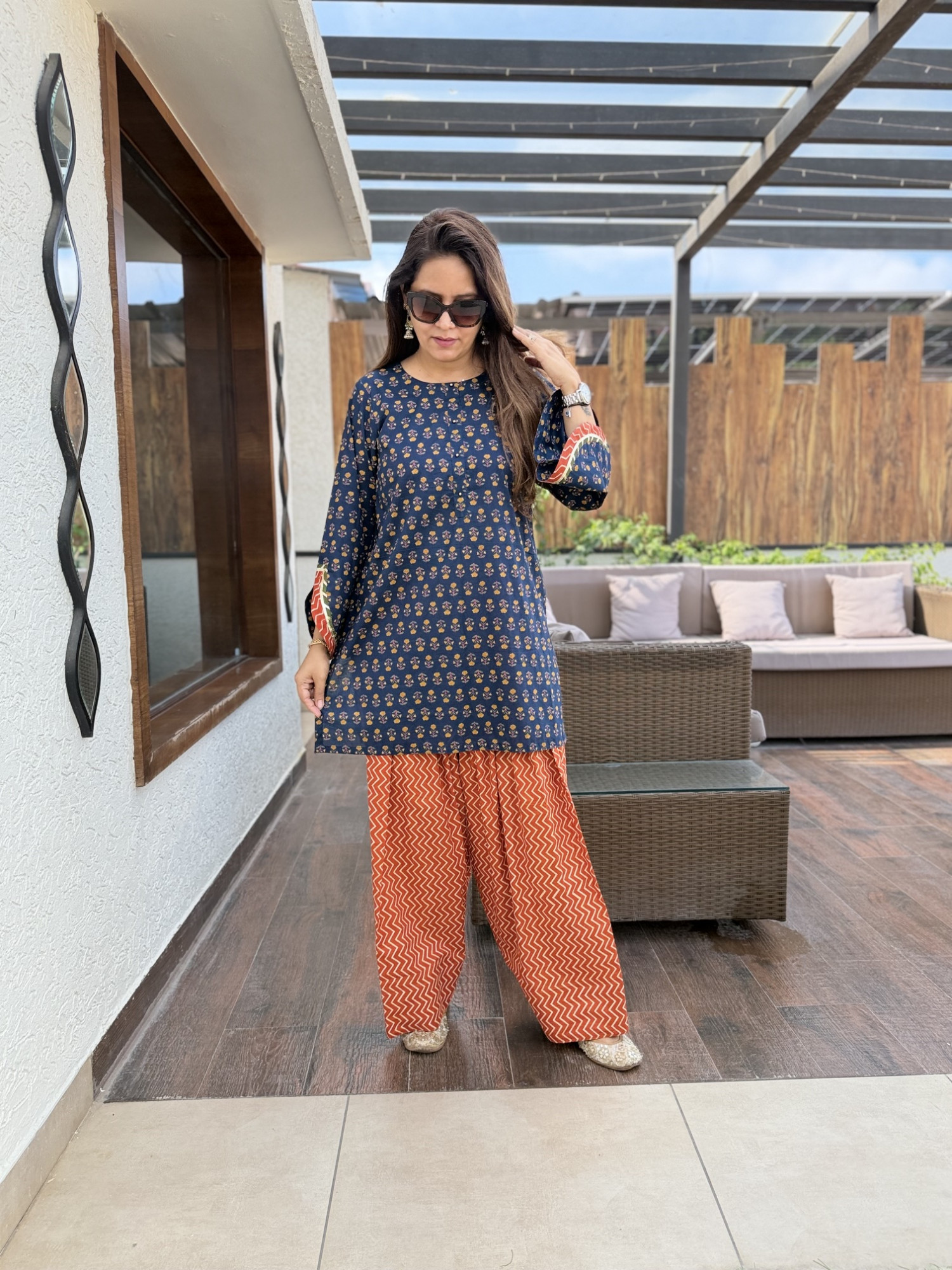 Citrus Bloom Cotton Suit