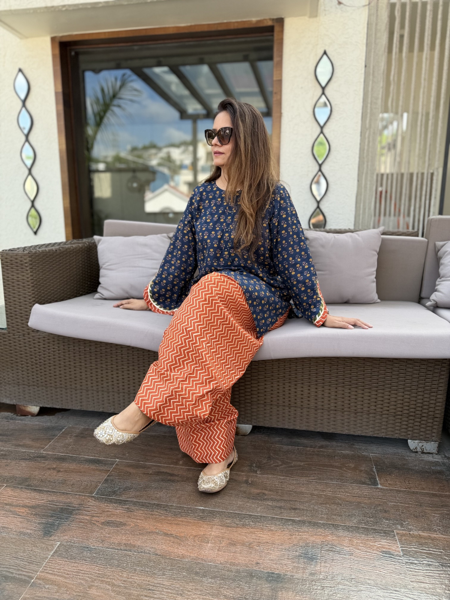 Citrus Bloom Cotton Suit