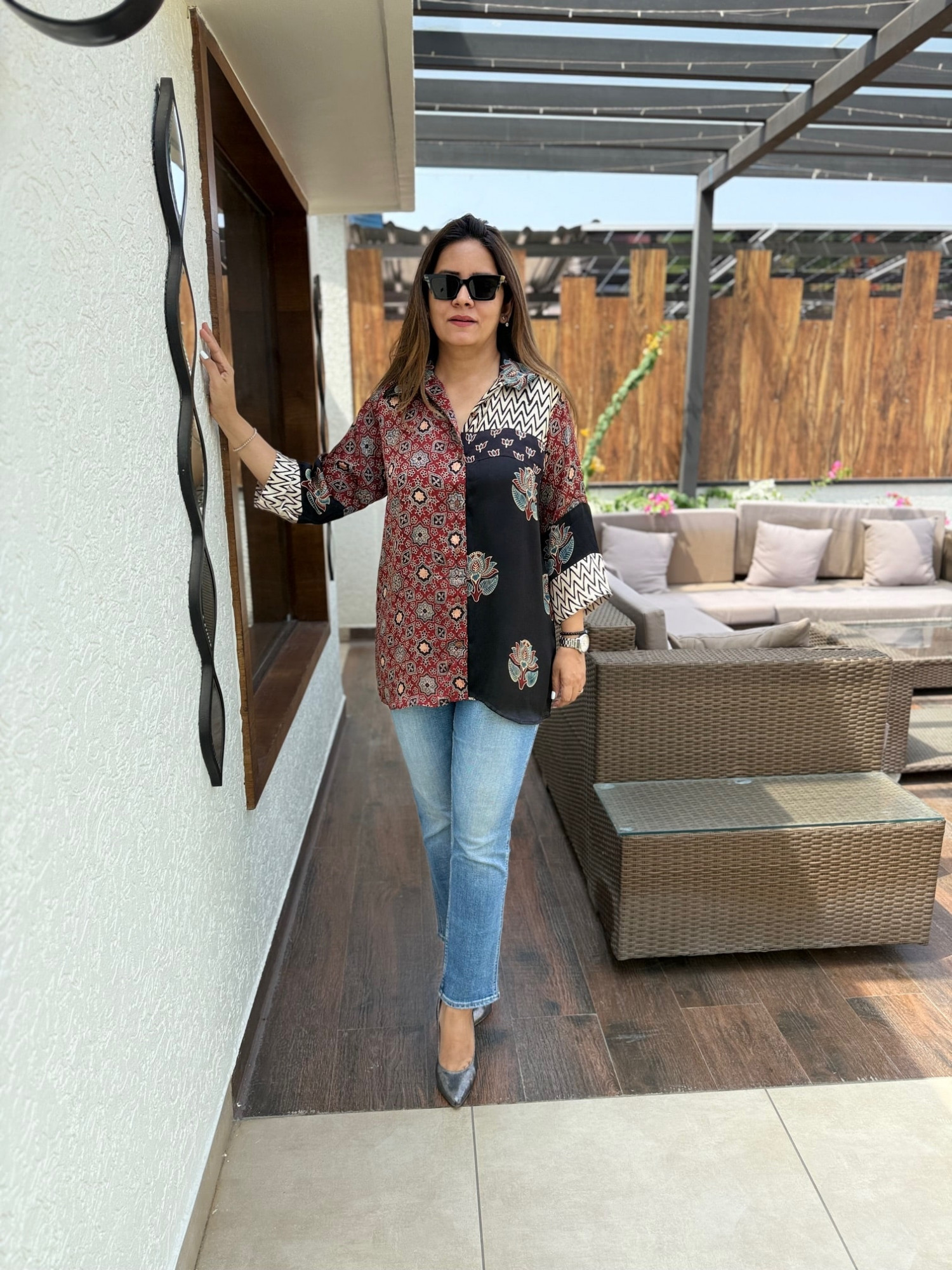 Modal Patchwork Shirt
