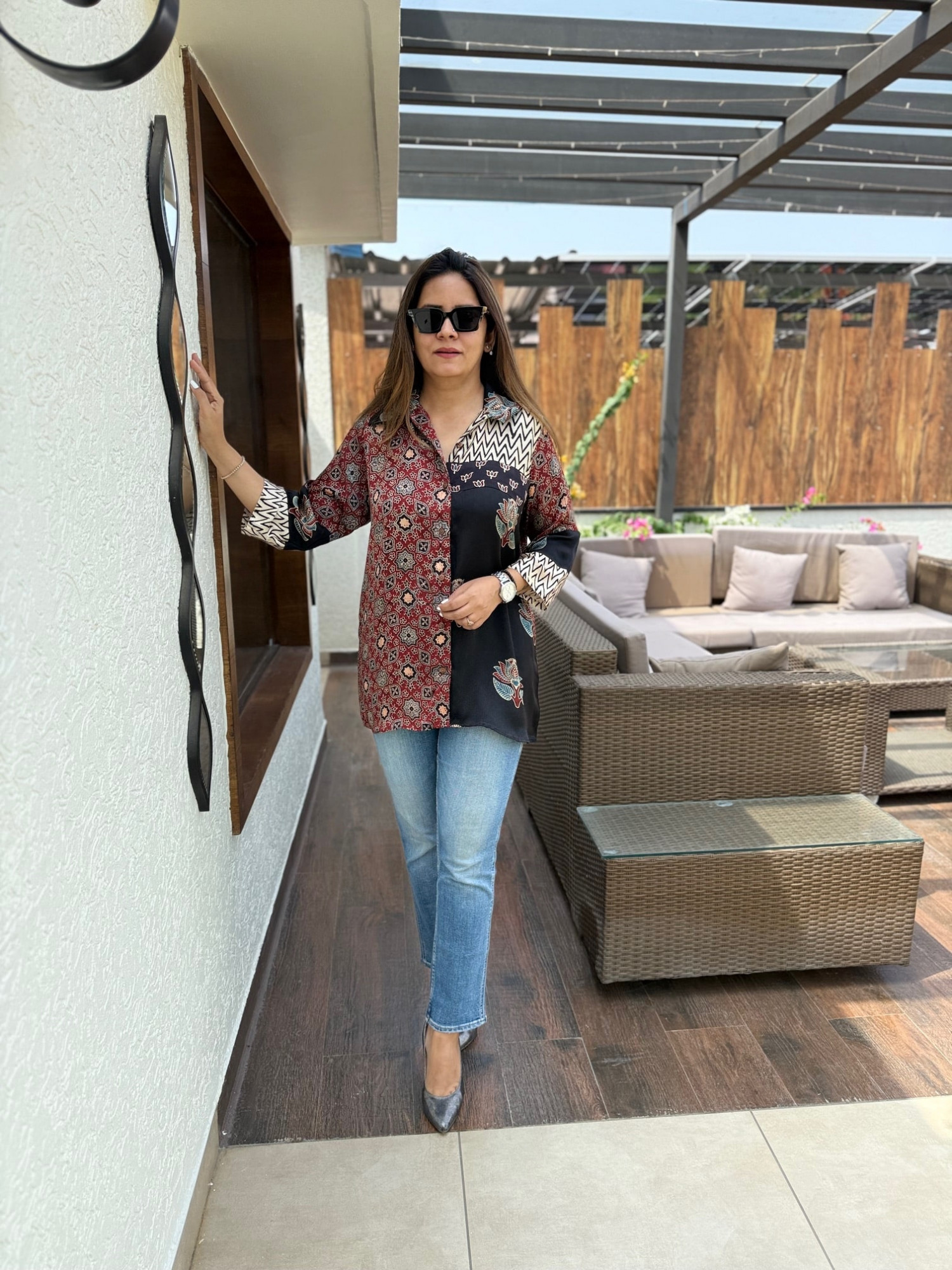 Modal Patchwork Shirt