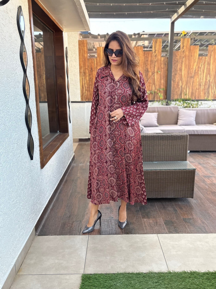 Image of Kohinoor Modal Silk Dress