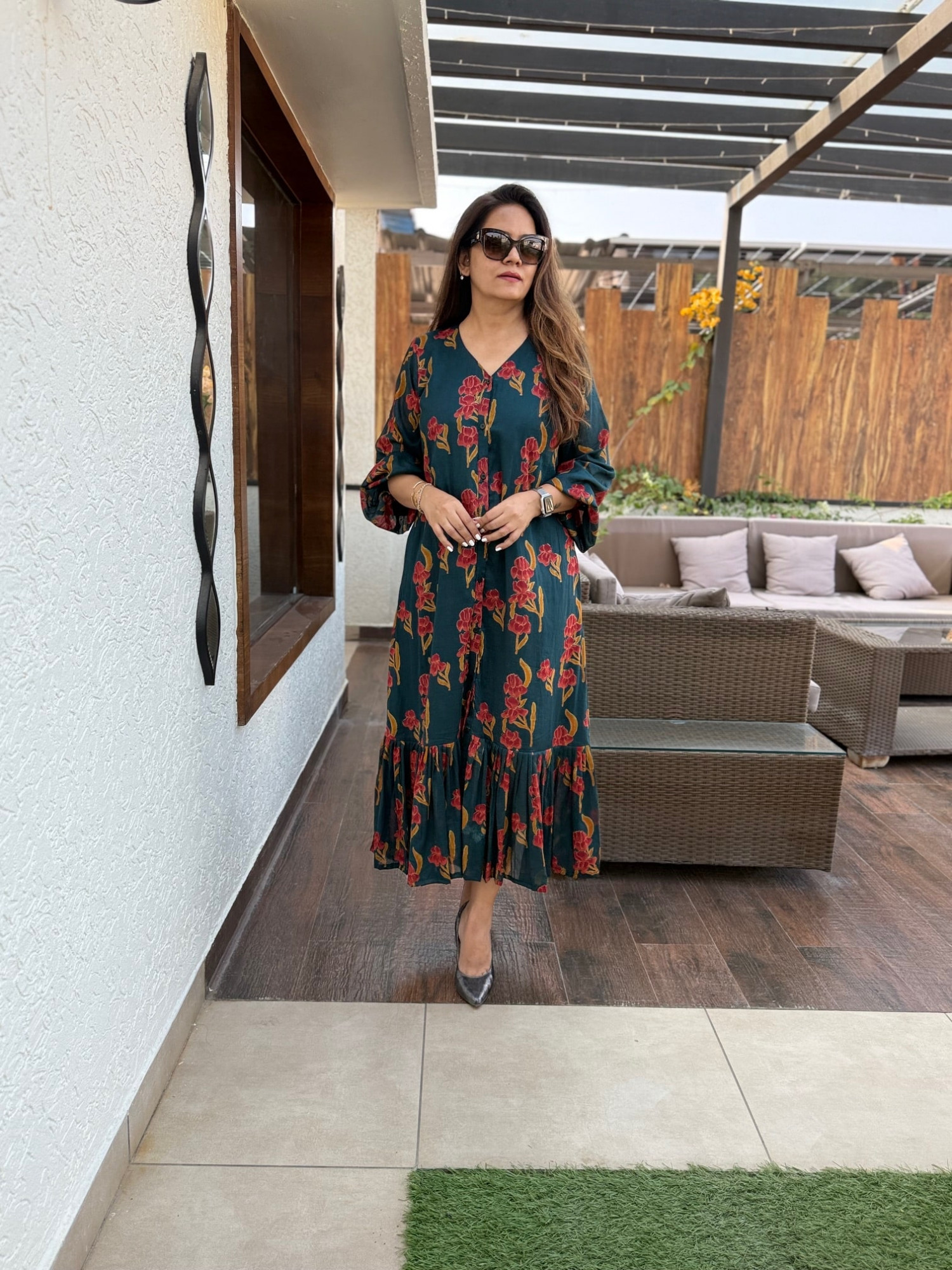 Amaya Cotton Floral Dress