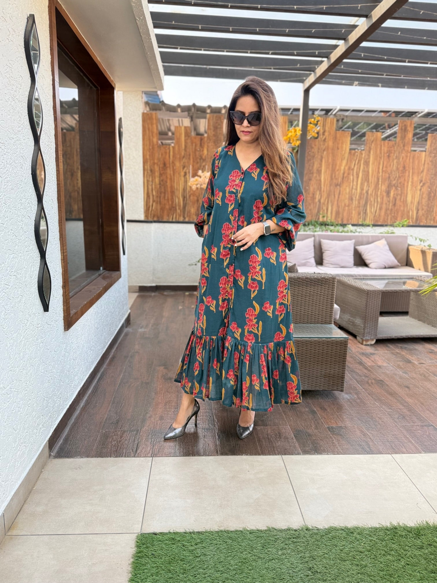 Amaya Cotton Floral Dress