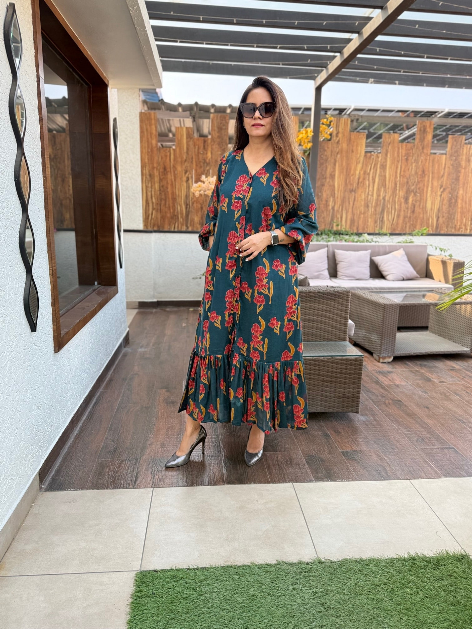 Amaya Cotton Floral Dress