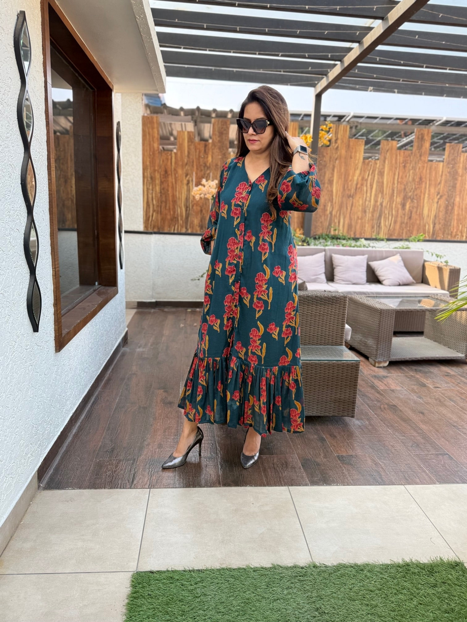 Amaya Cotton Floral Dress