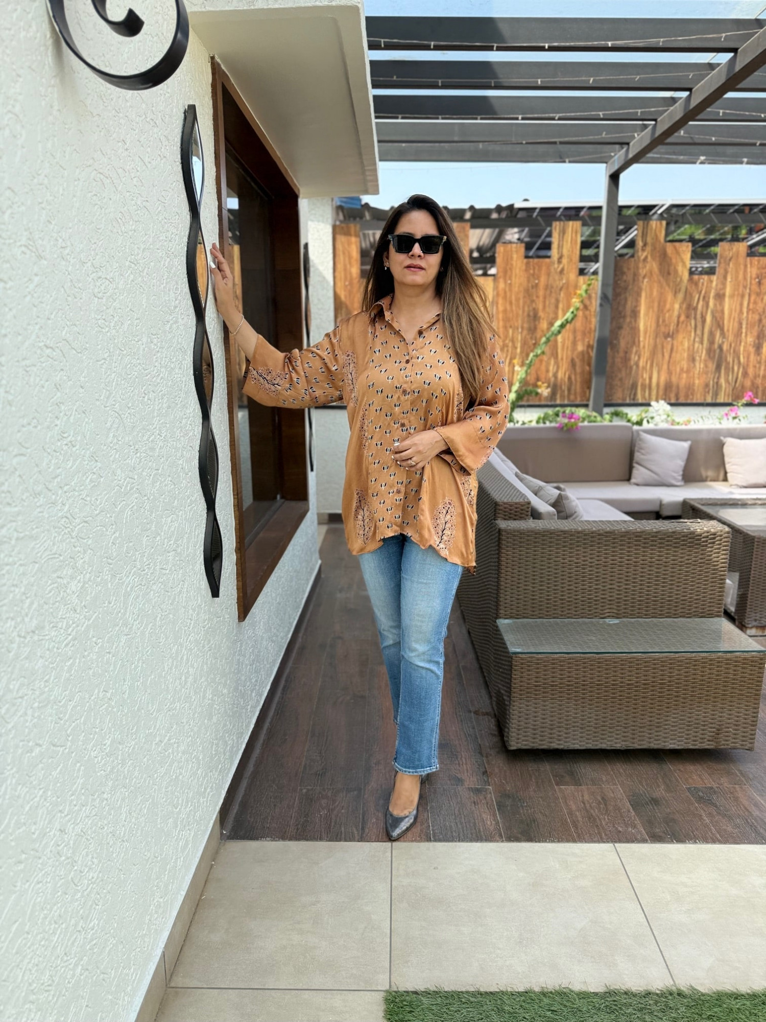 Modal Patchwork Shirt