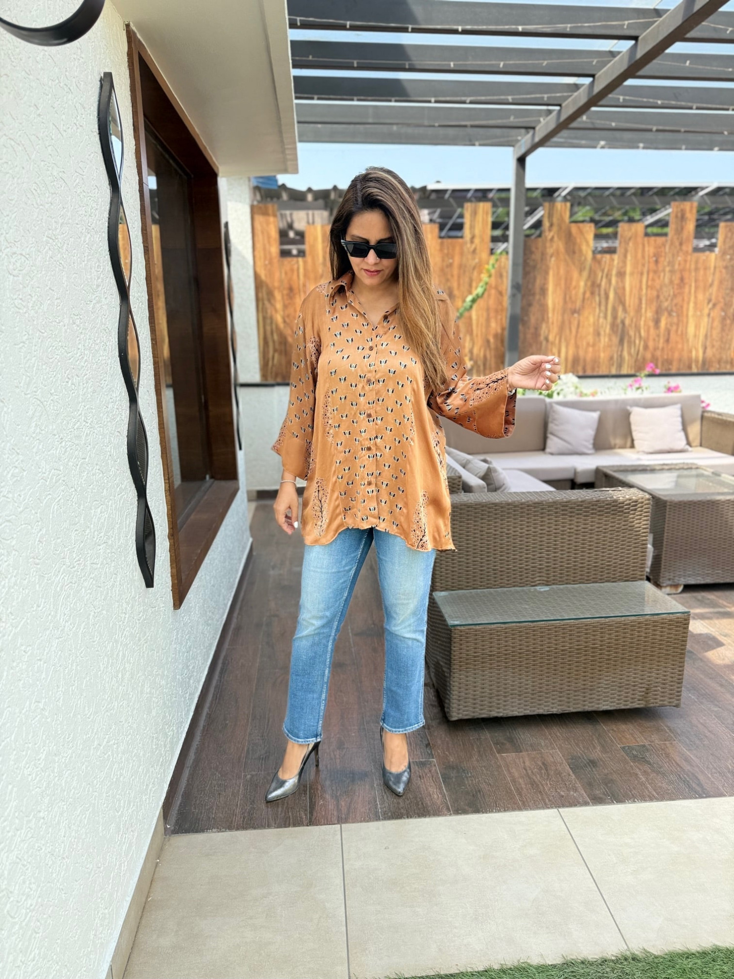 Modal Patchwork Shirt