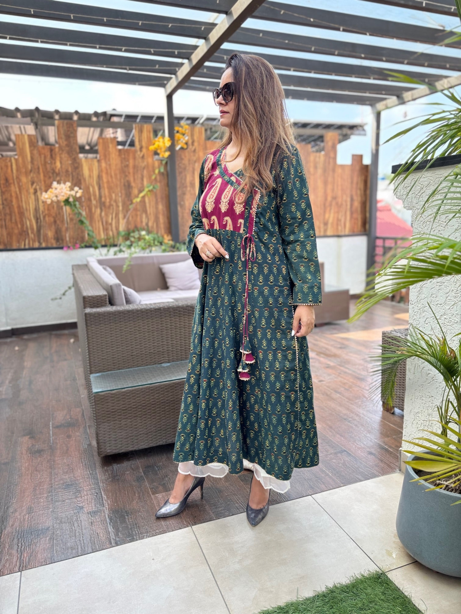 Vanika Ajrakh Anarkali