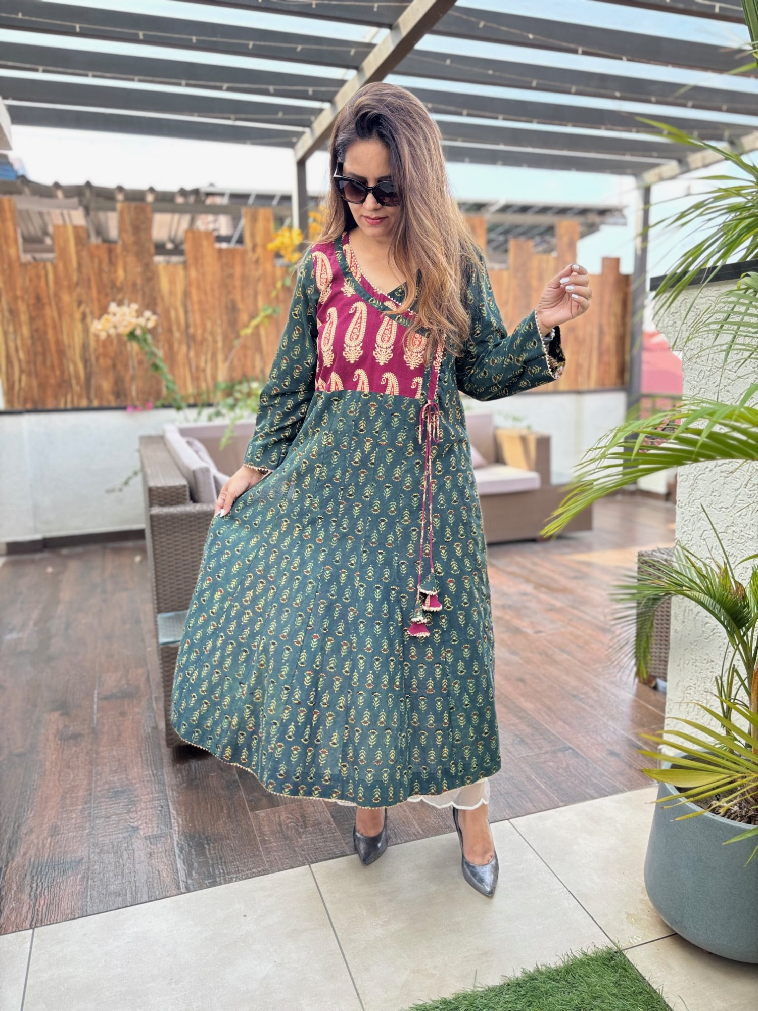 Vanika Ajrakh Anarkali