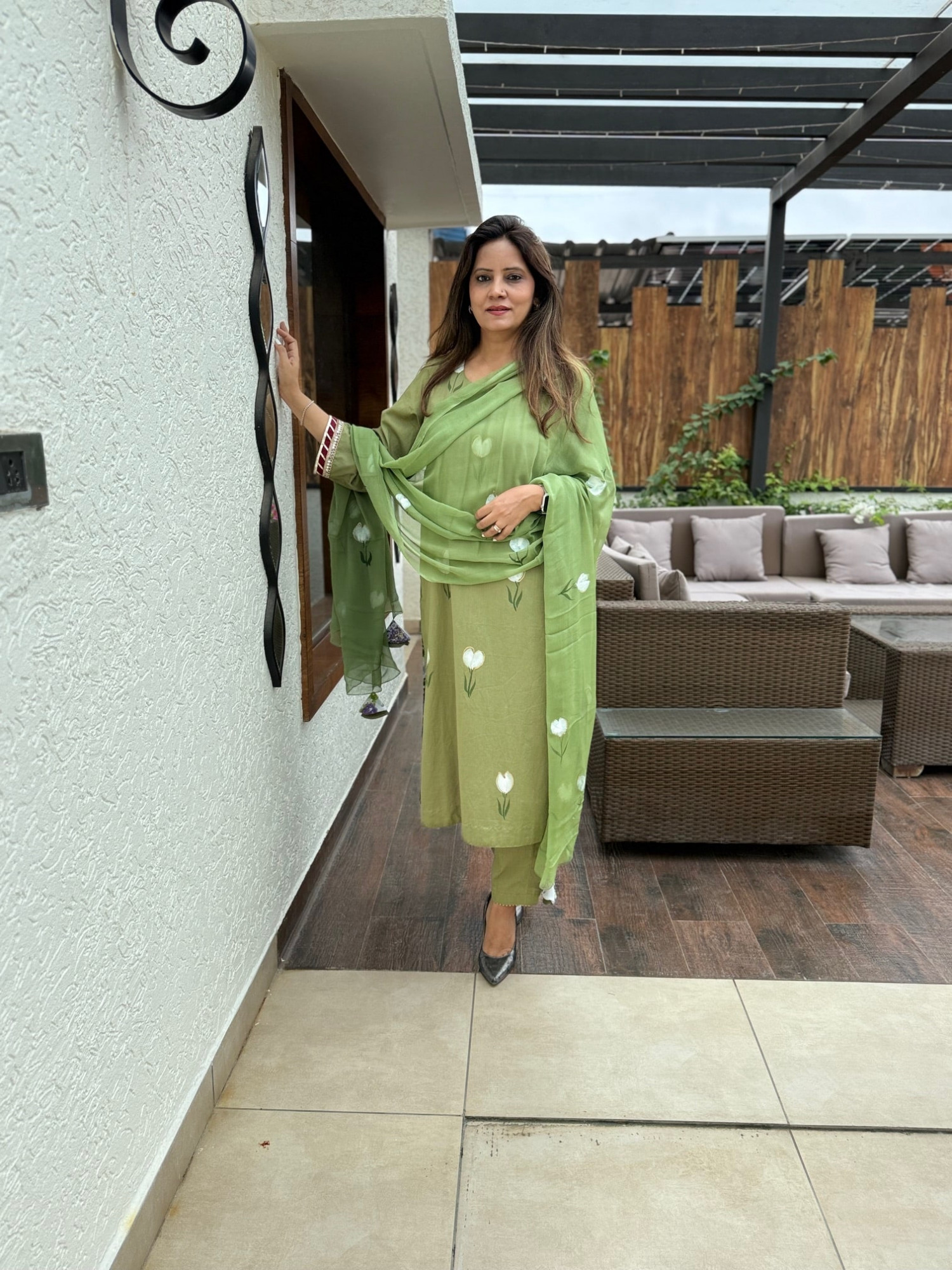 Eshani Cotton Hand Painted Suit