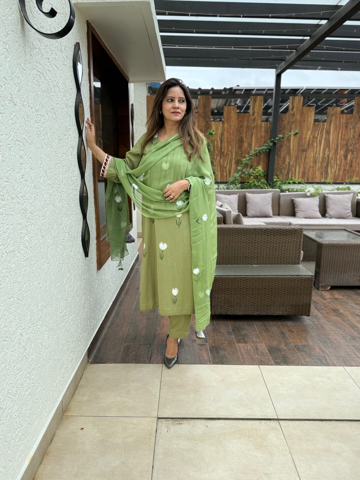 Eshani Cotton Hand Painted Suit