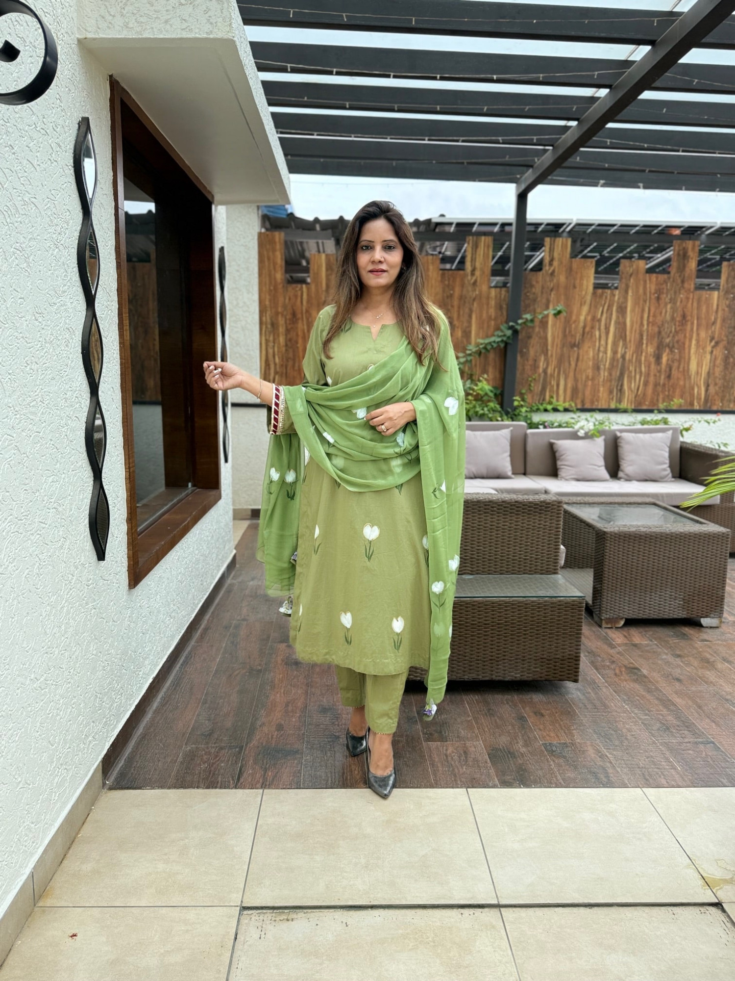 Eshani Cotton Hand Painted Suit
