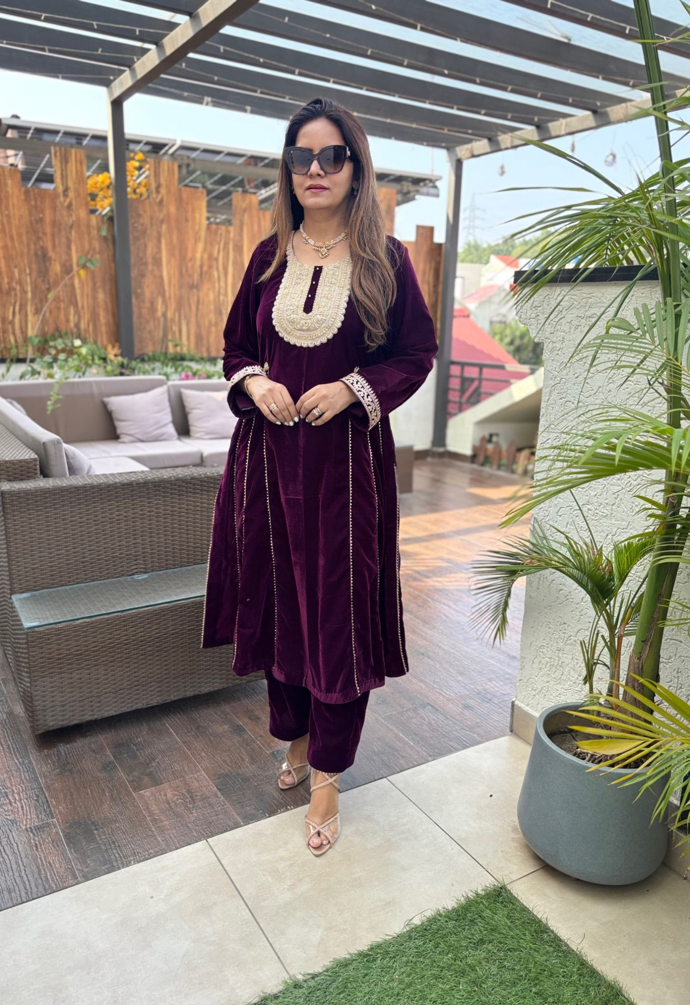 Anushka Velvet Suit