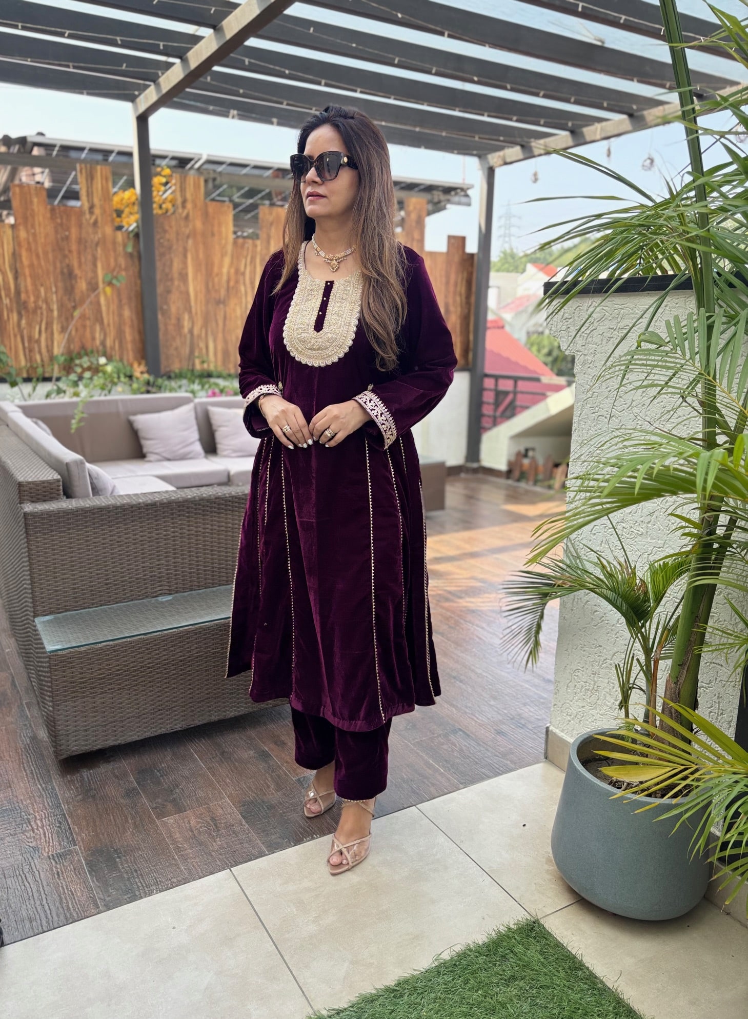 Anushka Velvet Suit