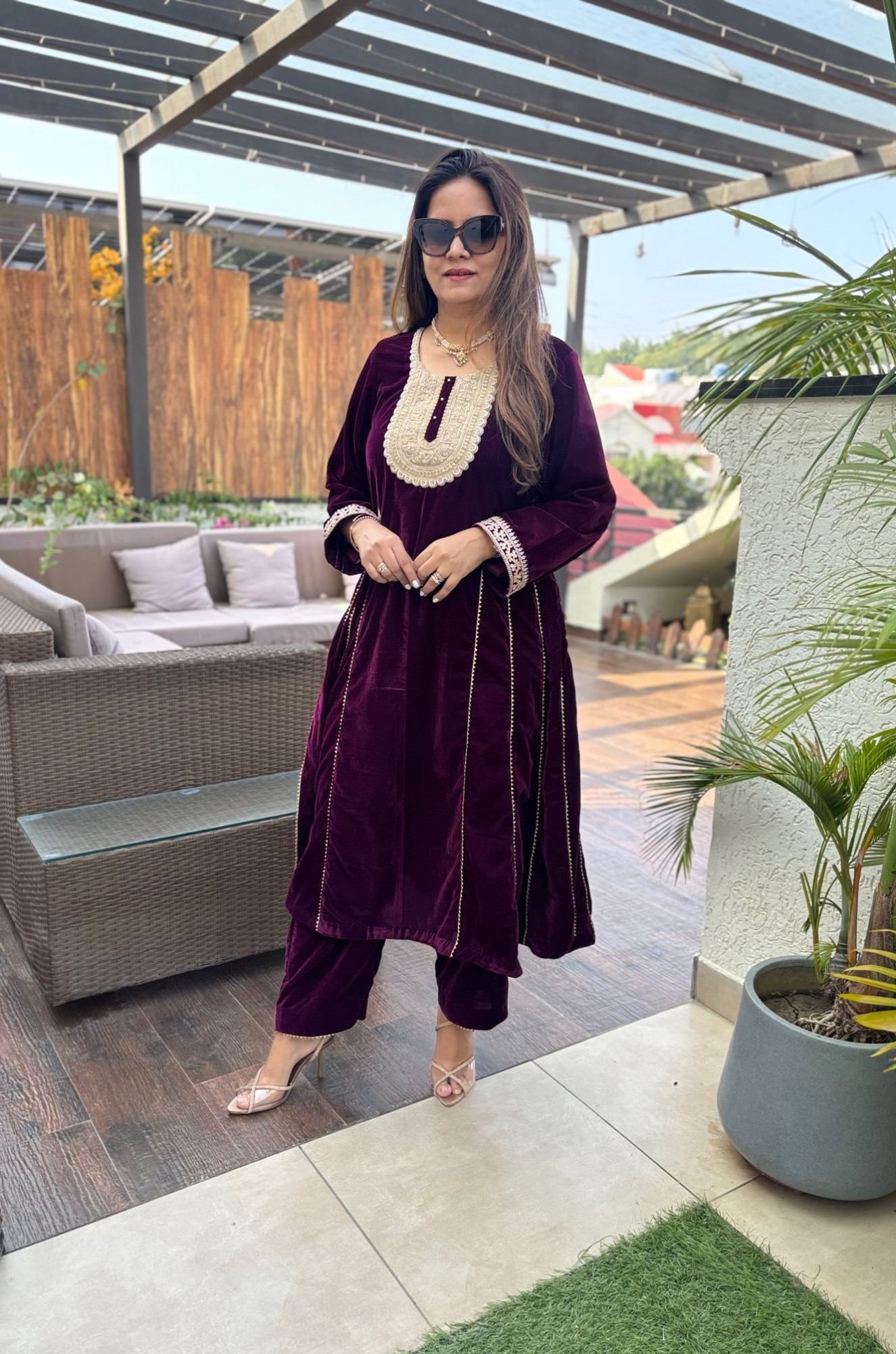 Anushka Velvet Suit