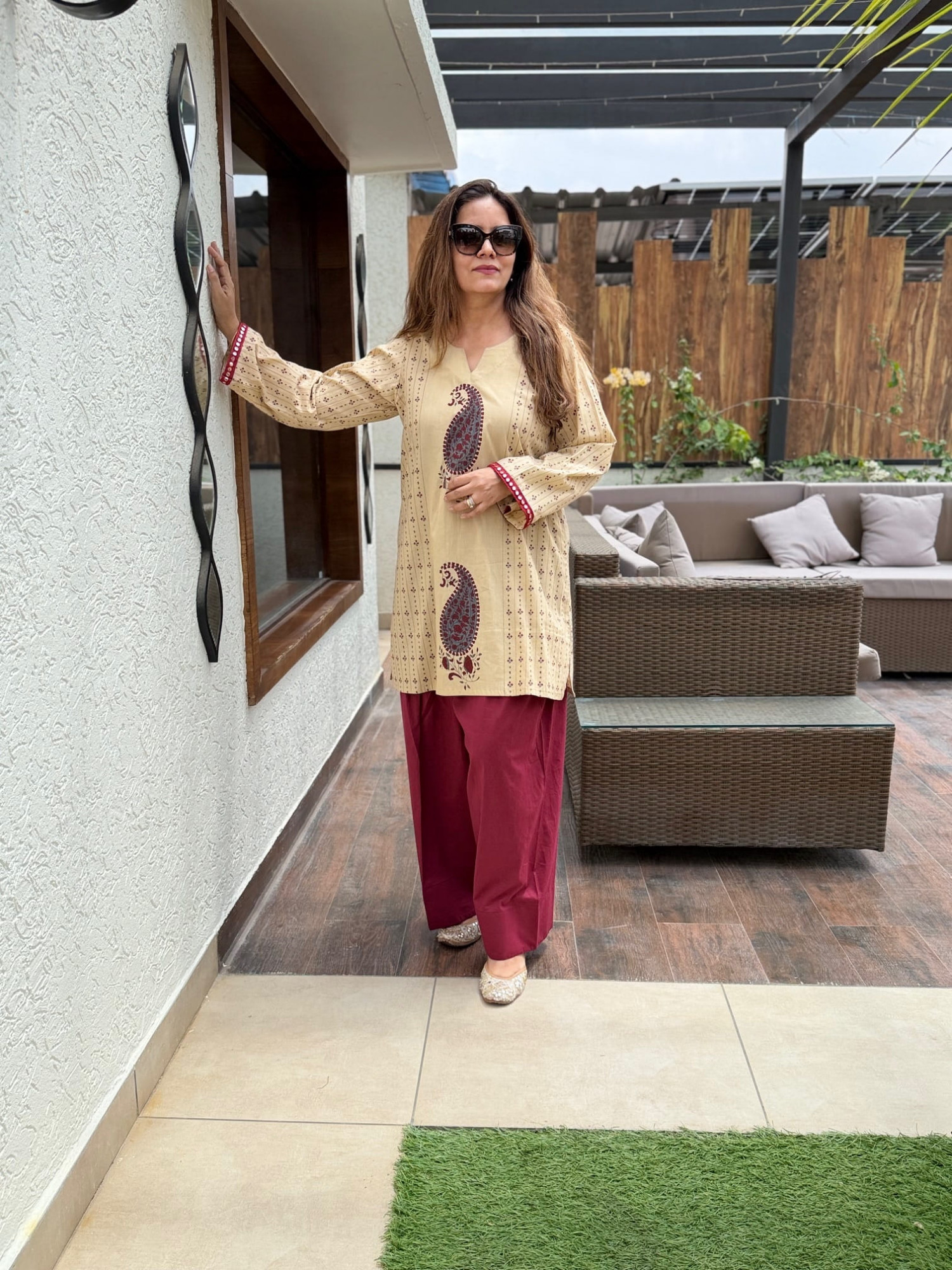 Paisley Cotton Suit