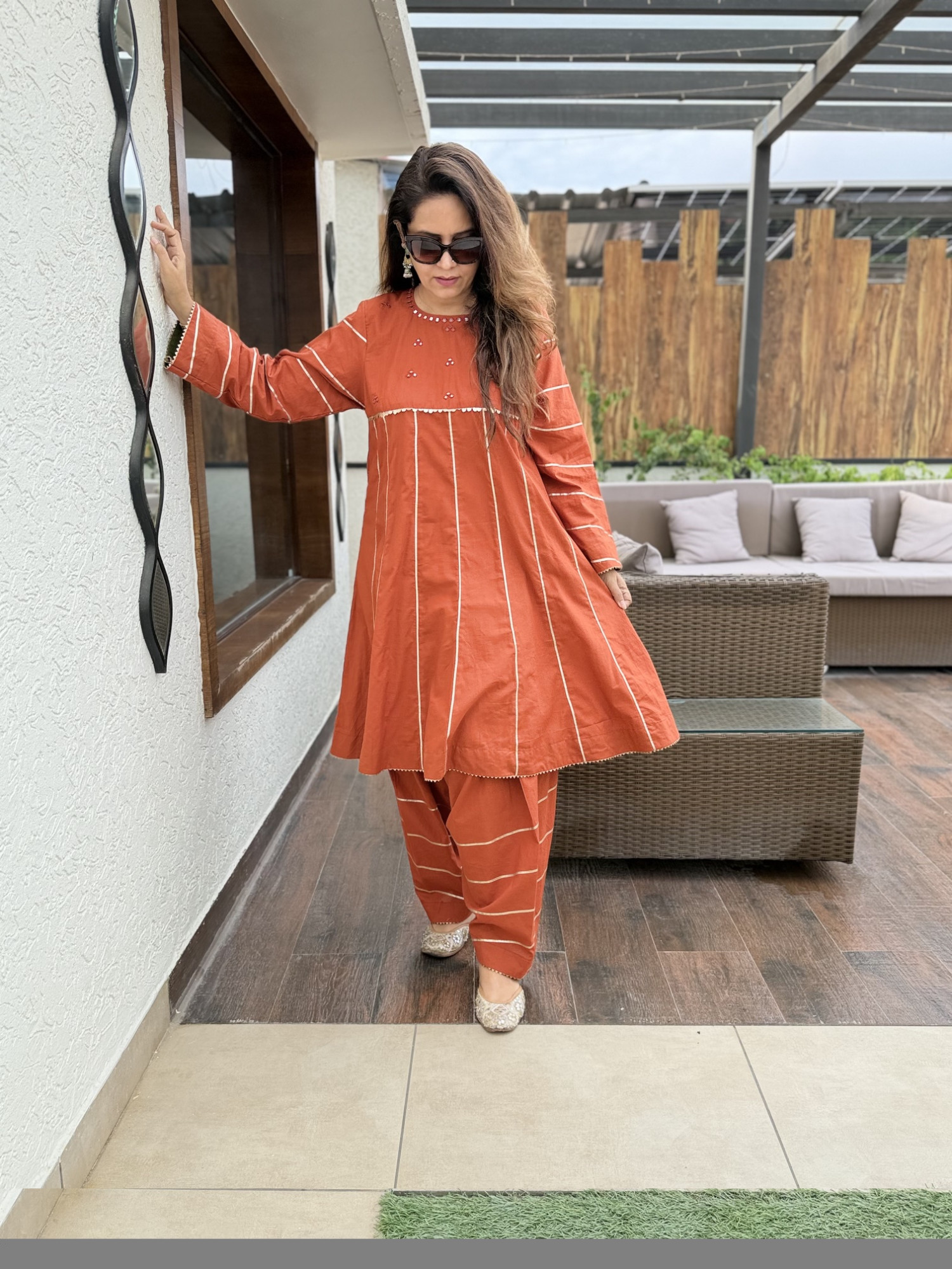 Coral Charm Cotton Suit