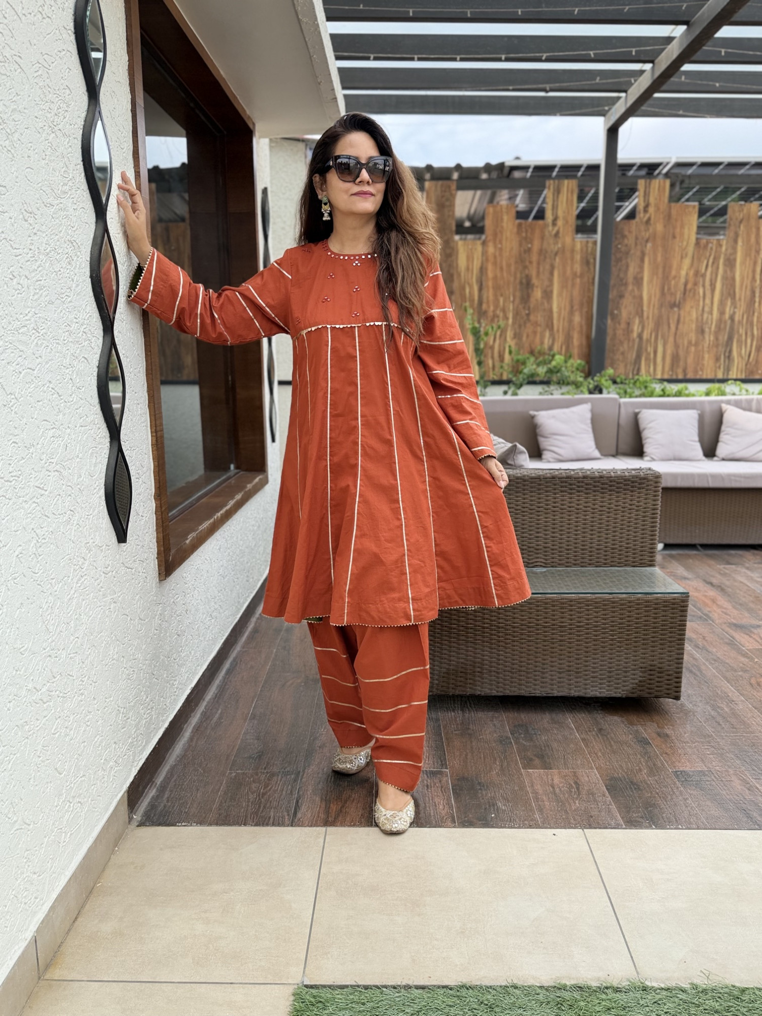 Coral Charm Cotton Suit