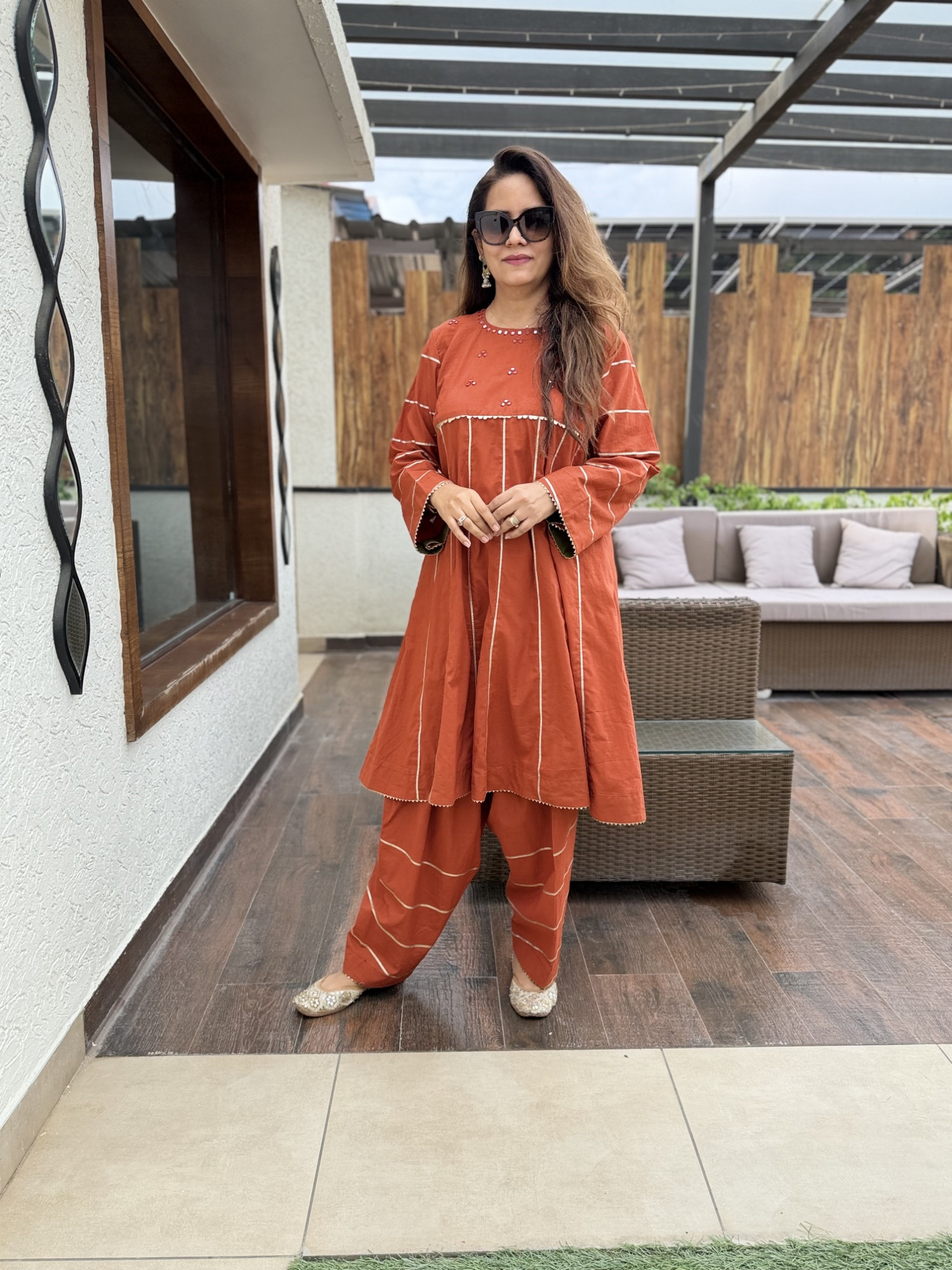 Coral Charm Cotton Suit