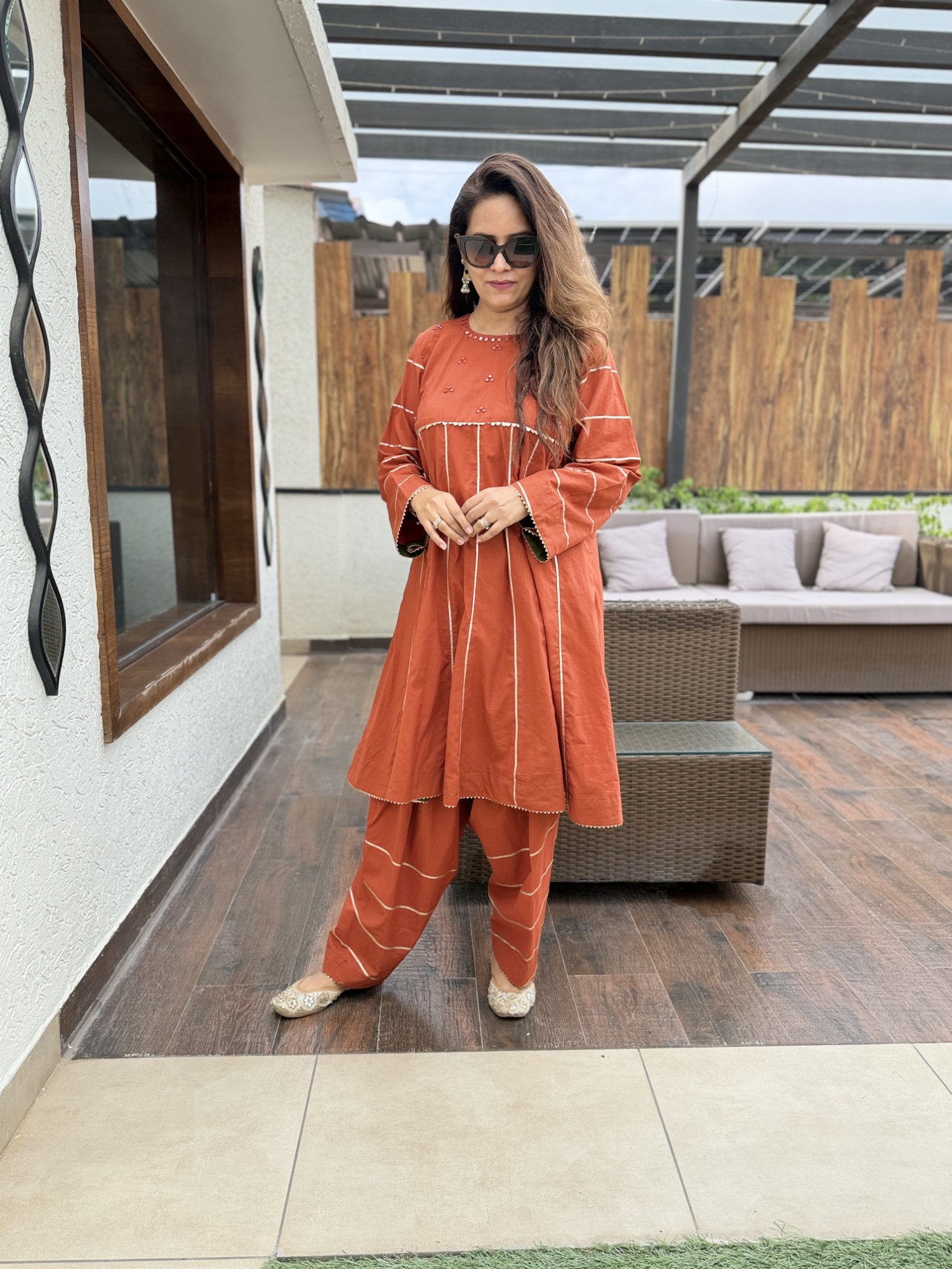 Coral Charm Cotton Suit