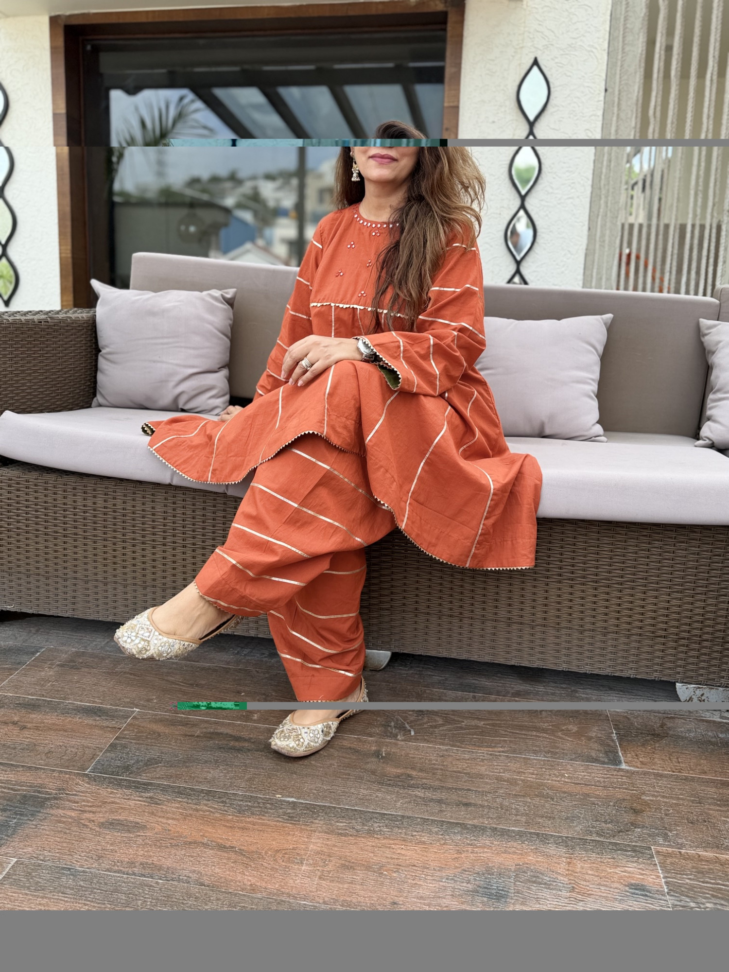 Coral Charm Cotton Suit