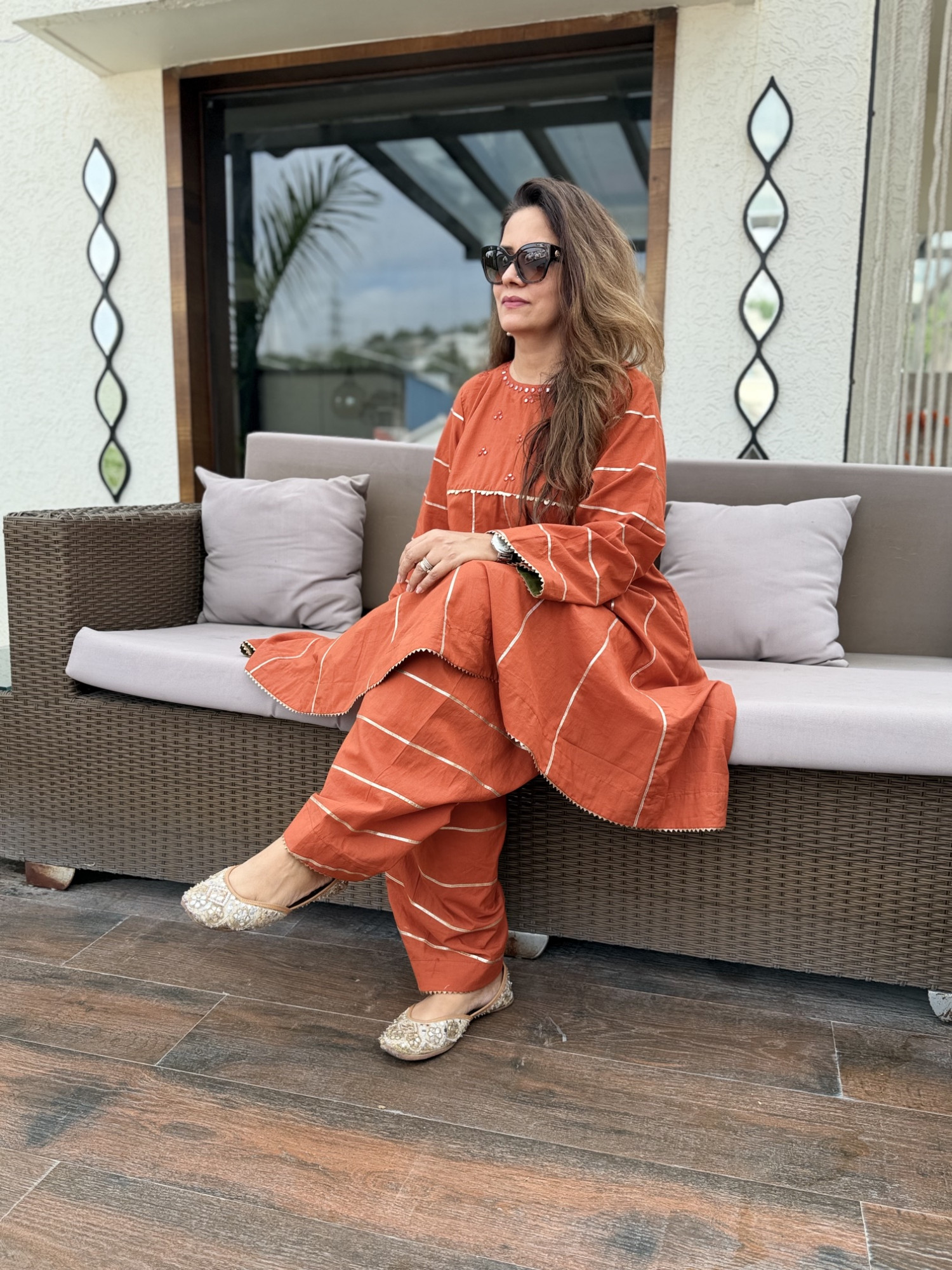 Coral Charm Cotton Suit