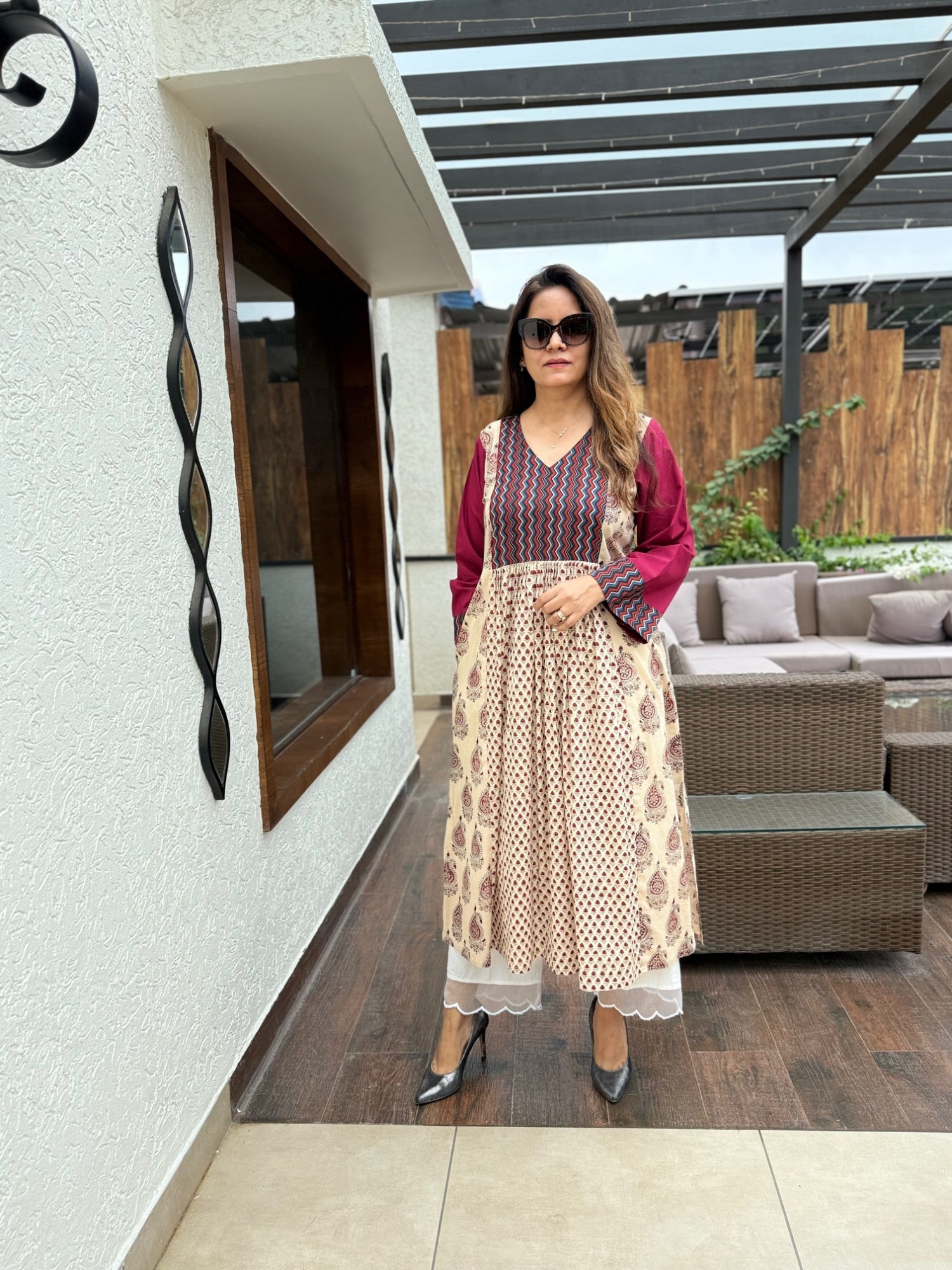 Siyara Cotton Kurta
