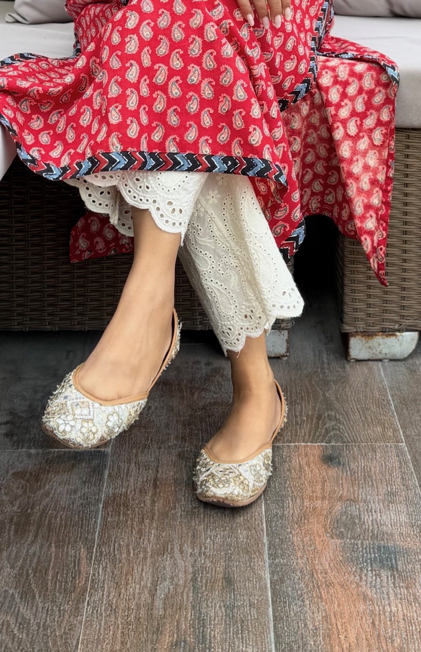 Cotton Schiffli Pants