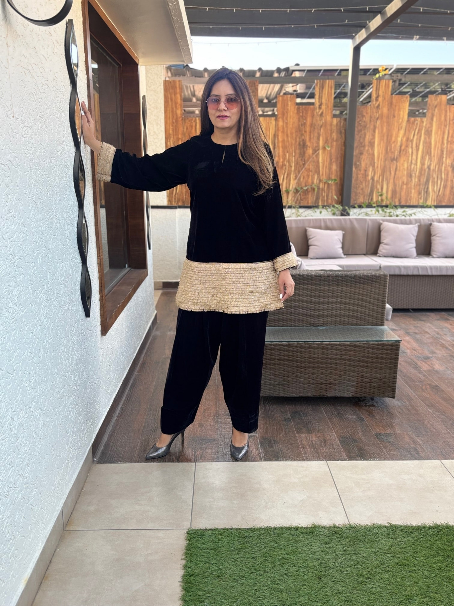 Pankhuri Velvet Suit