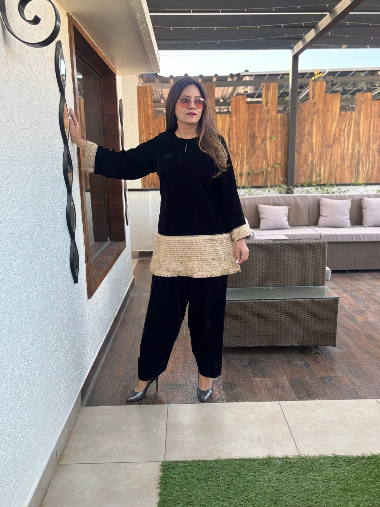 Pankhuri Velvet Suit