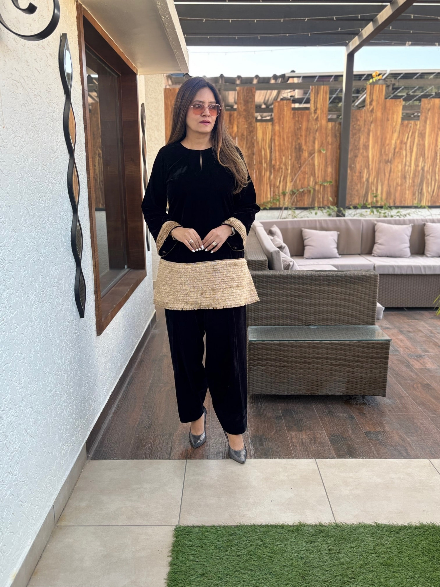 Pankhuri Velvet Suit