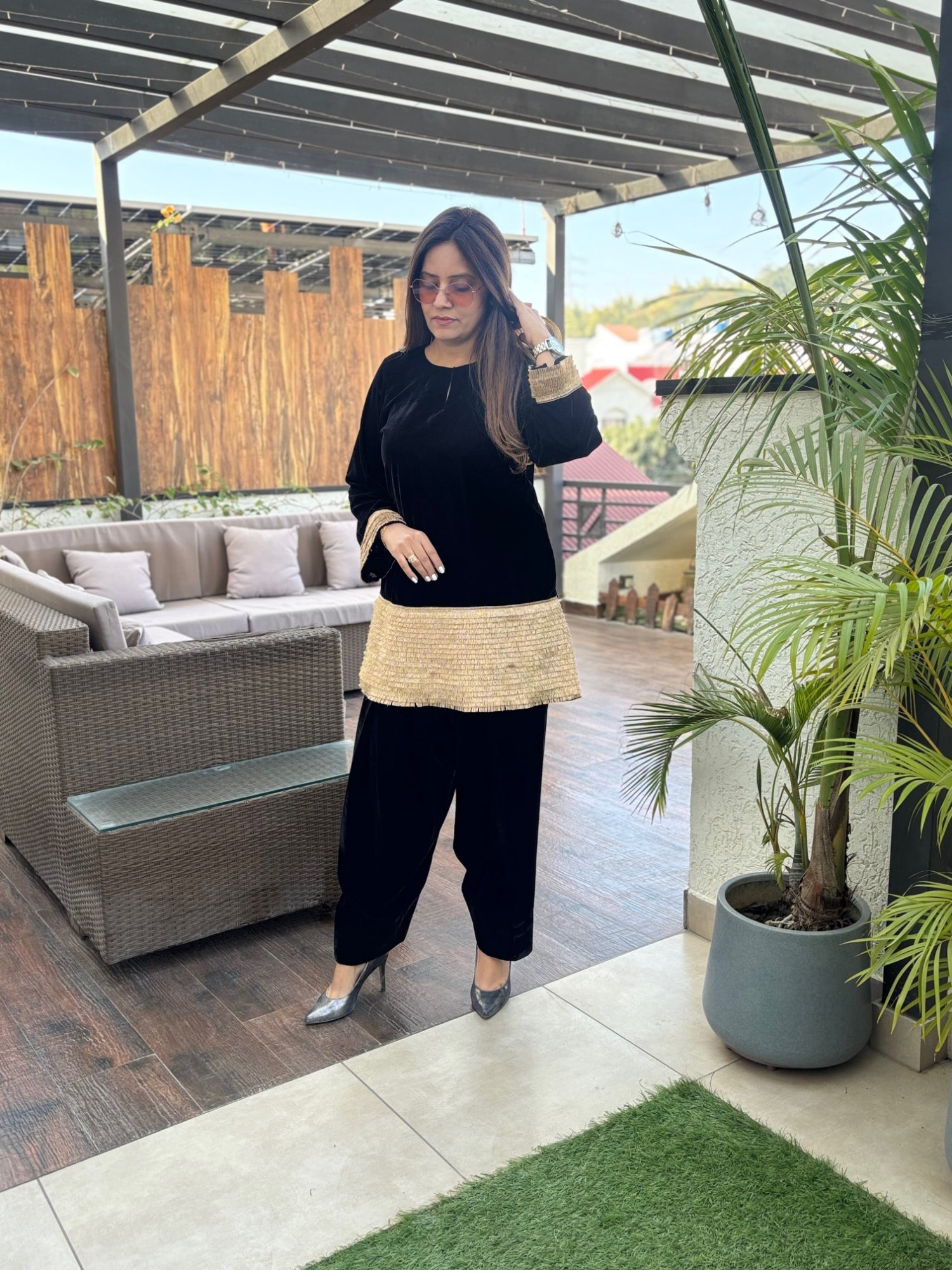 Pankhuri Velvet Suit