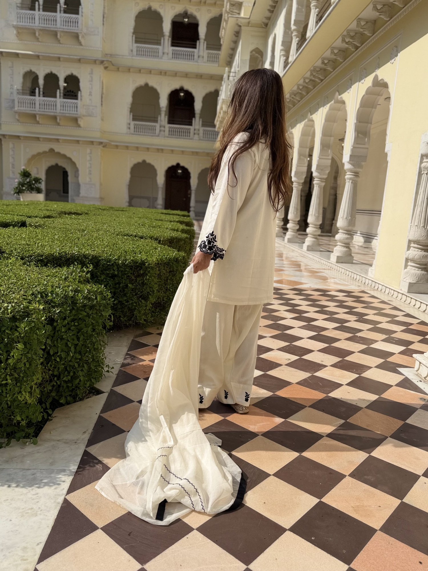 Ivory Grace Farshi Suit