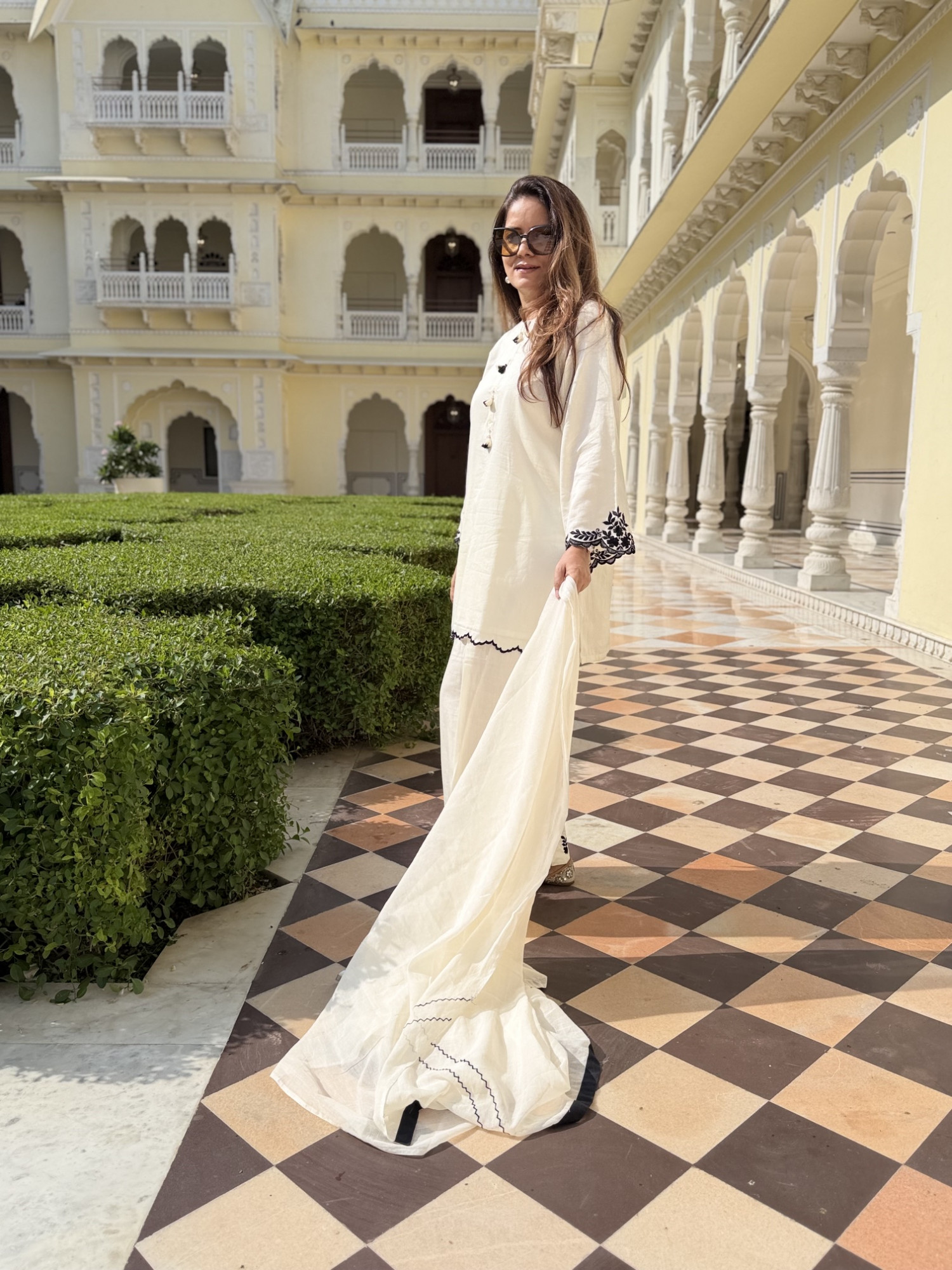 Ivory Grace Farshi Suit