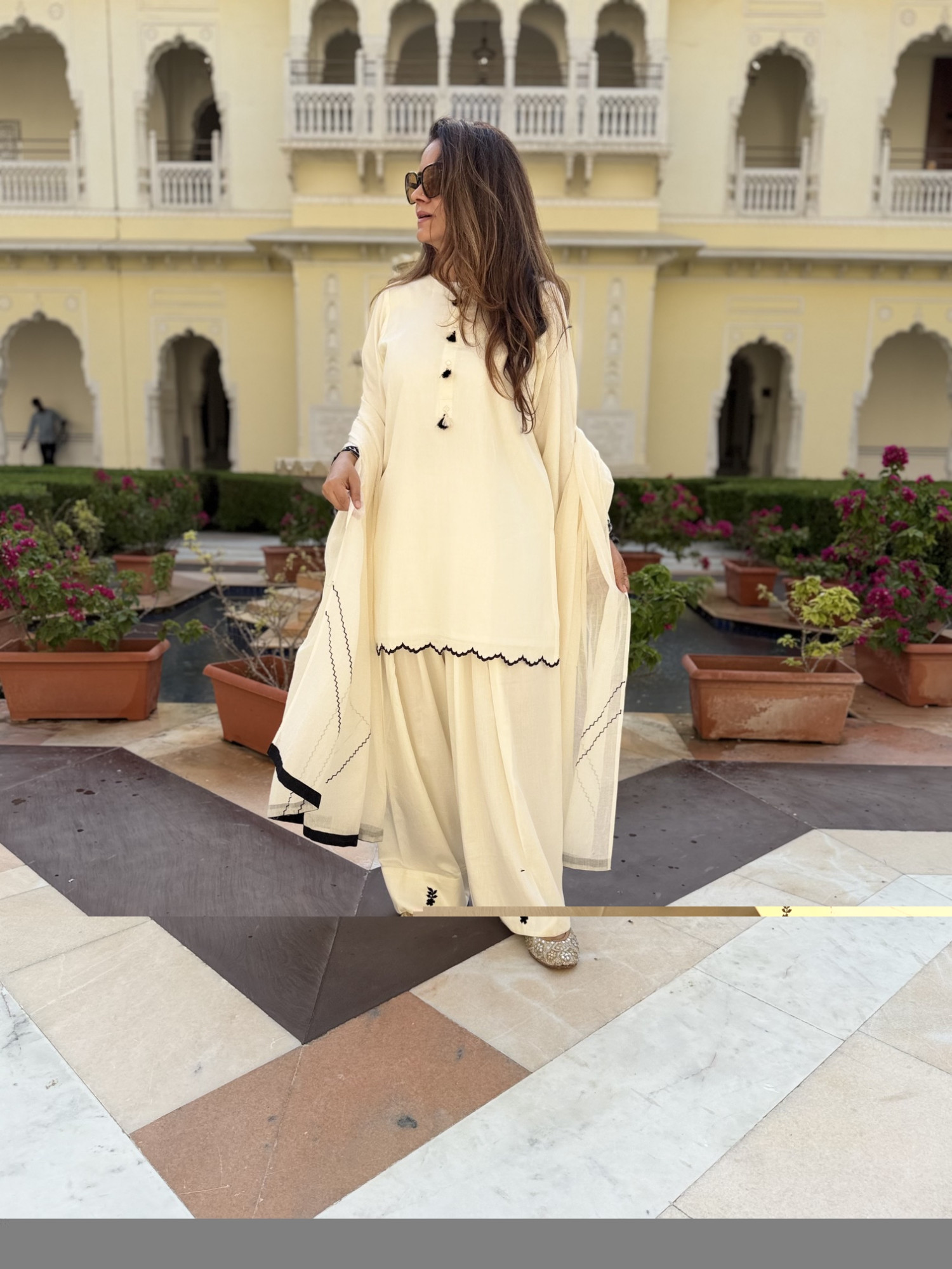 Ivory Grace Farshi Suit