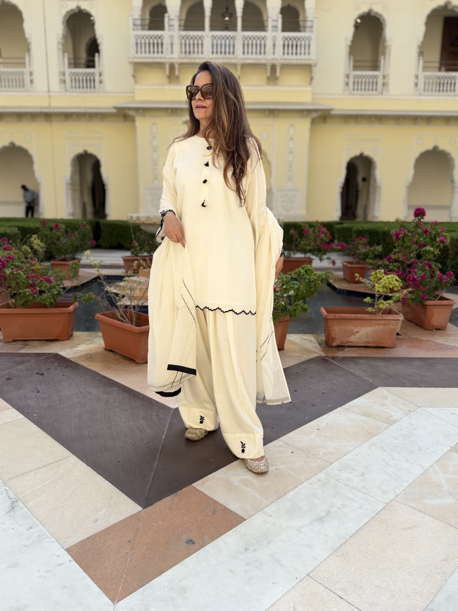 Ivory Grace Farshi Suit