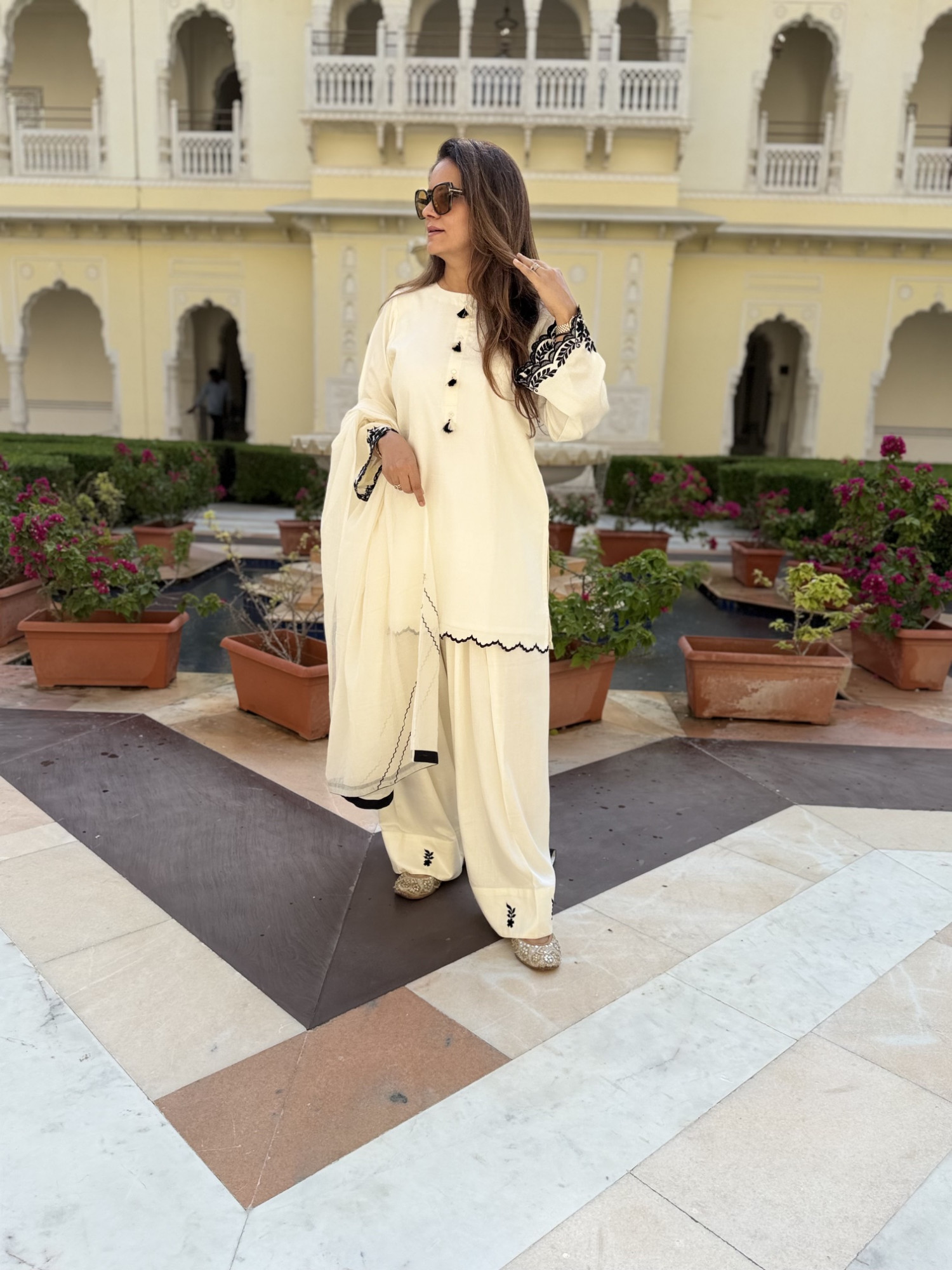 Ivory Grace Farshi Suit