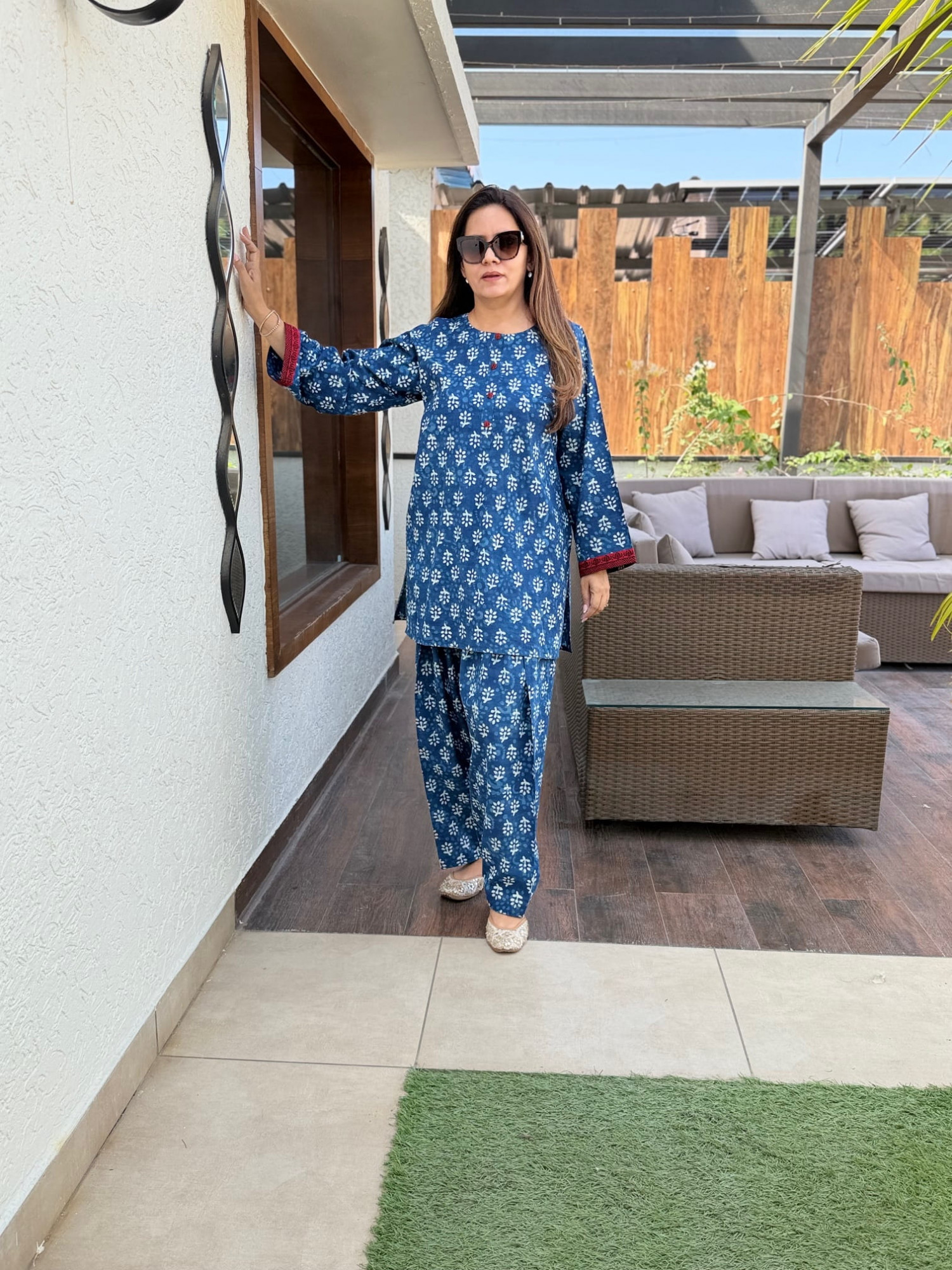 Indigo Cotton Co-ord Set