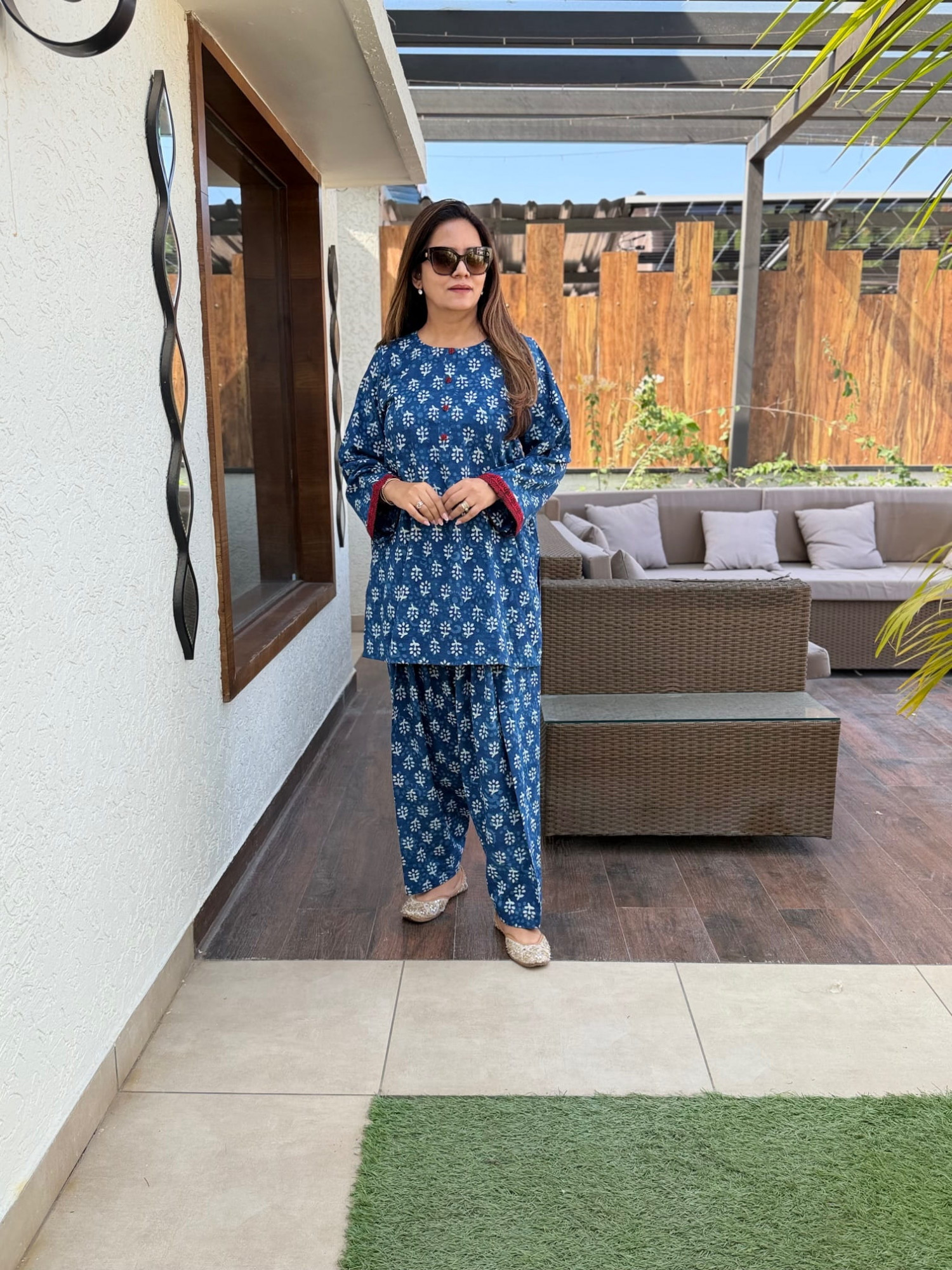 Indigo Cotton Co-ord Set