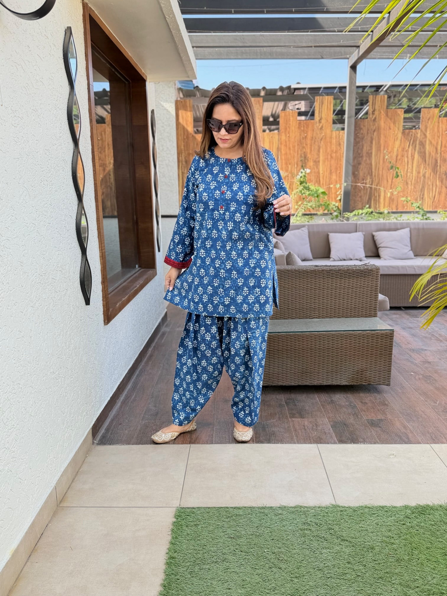 Indigo Cotton Co-ord Set