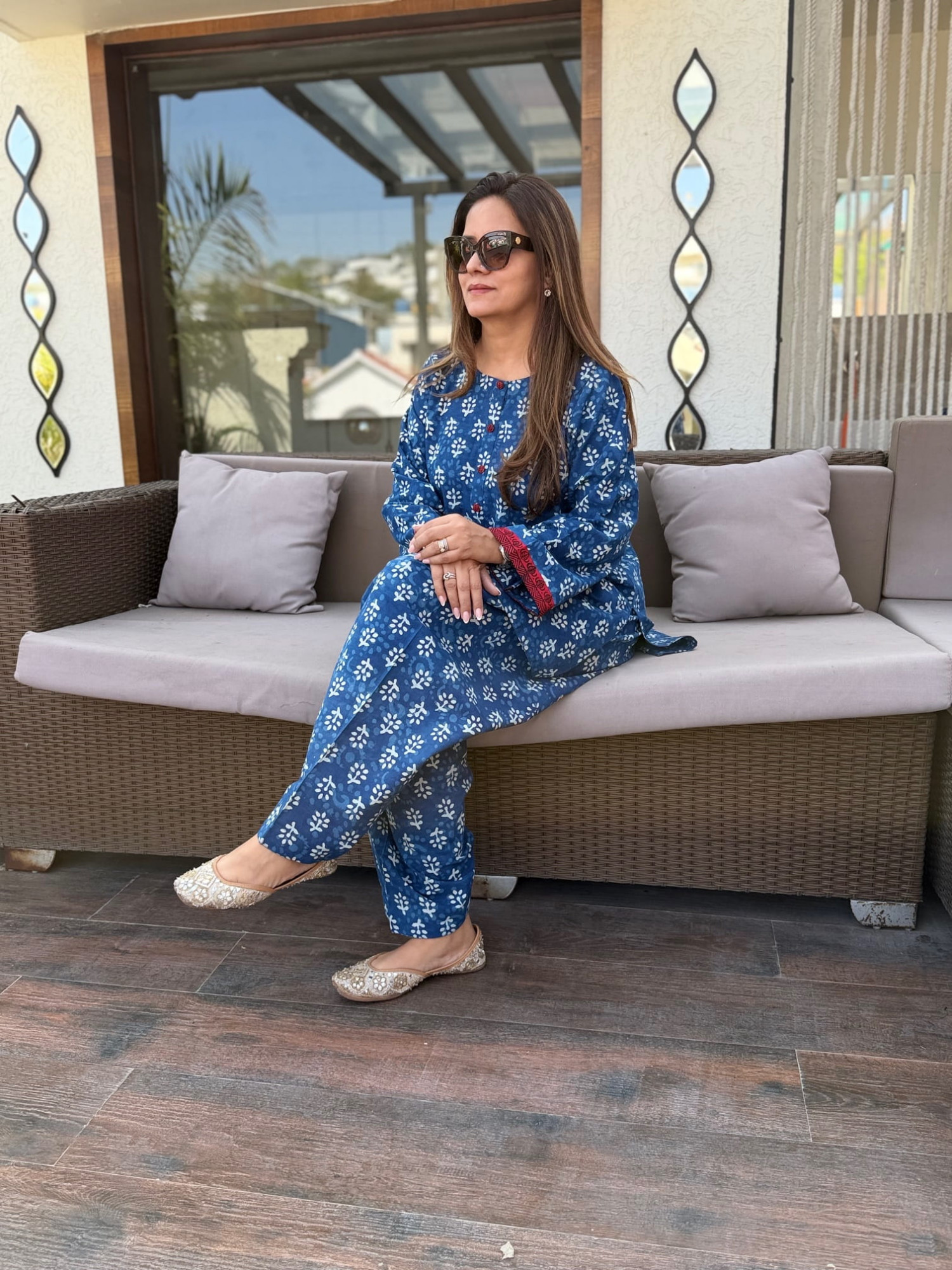 Indigo Cotton Co-ord Set