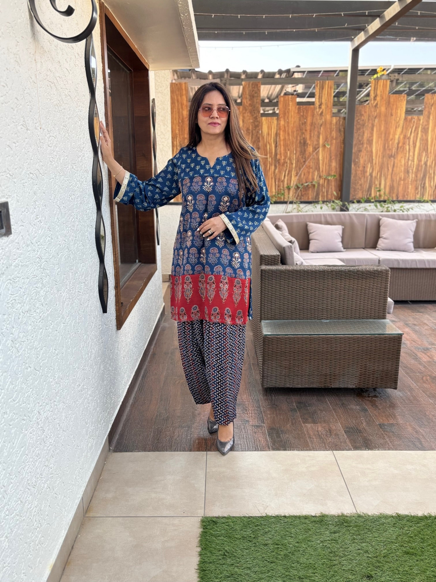 Usha Modal Silk Suit