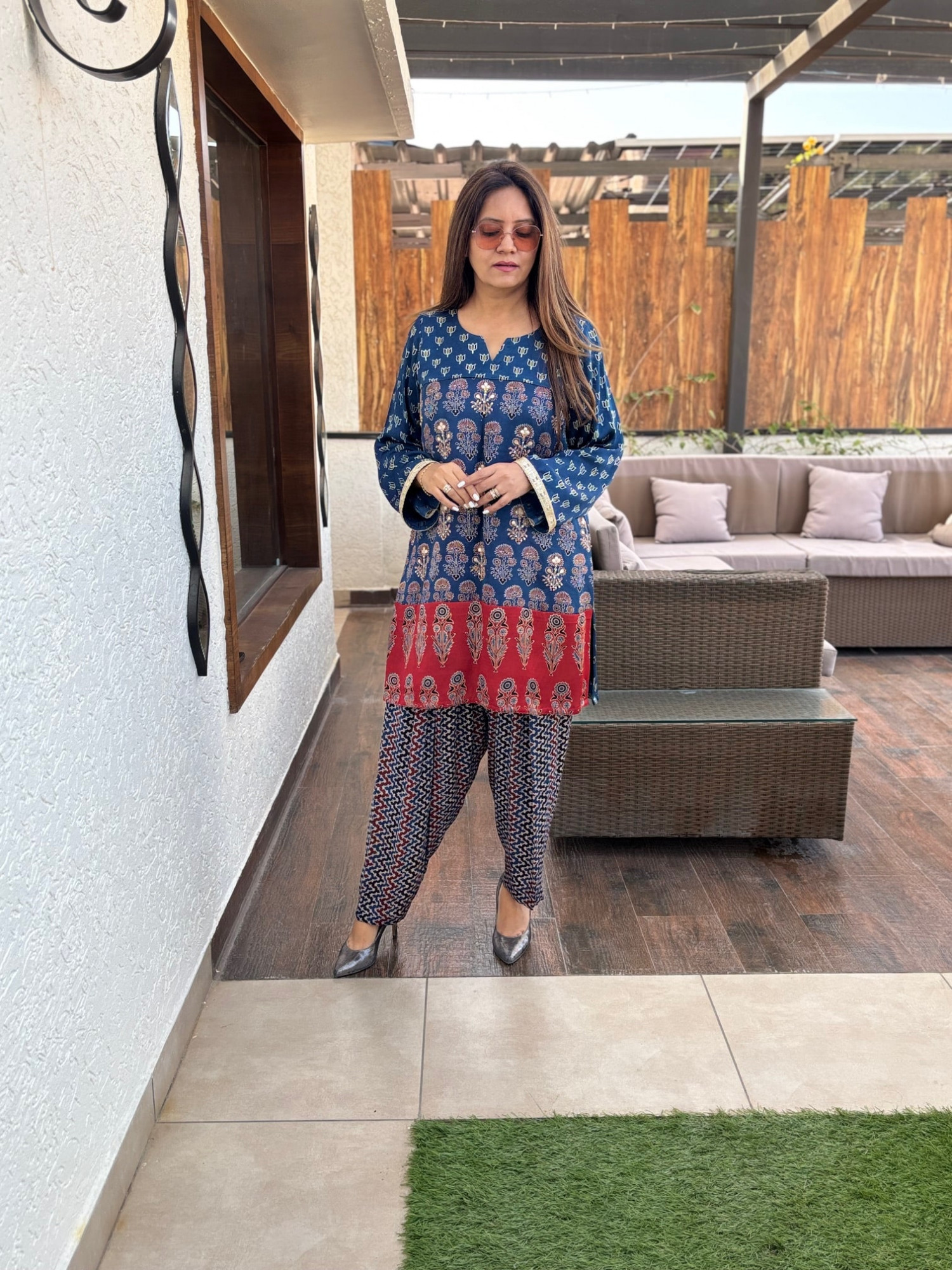 Usha Modal Silk Suit