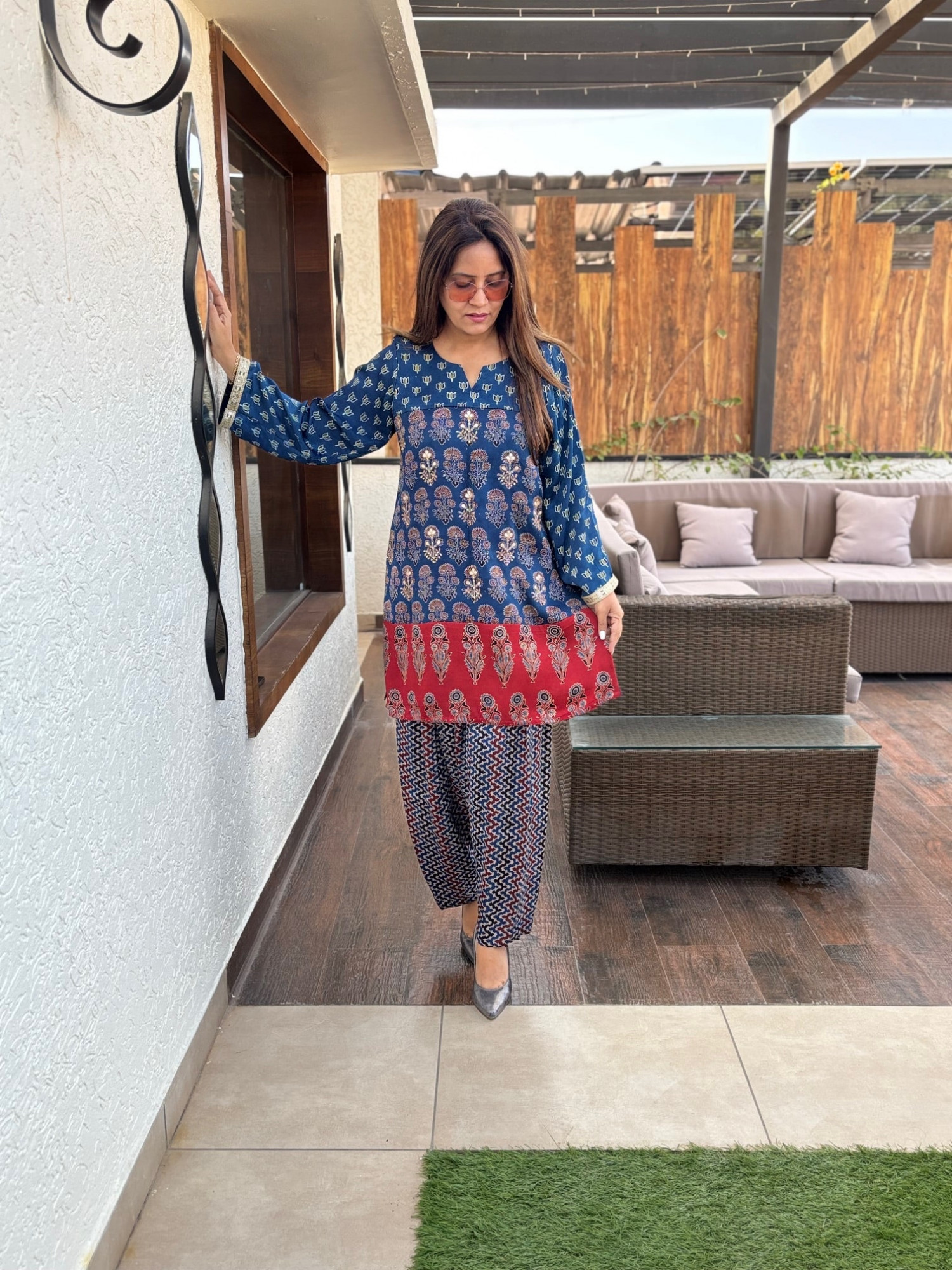 Usha Modal Silk Suit